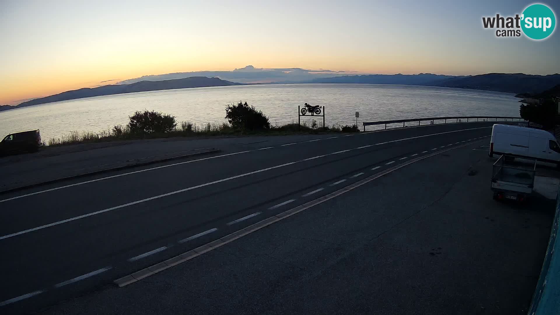 Webcam statale Adriatica D8 vicino SEGNA – Panorama su VEGLIA