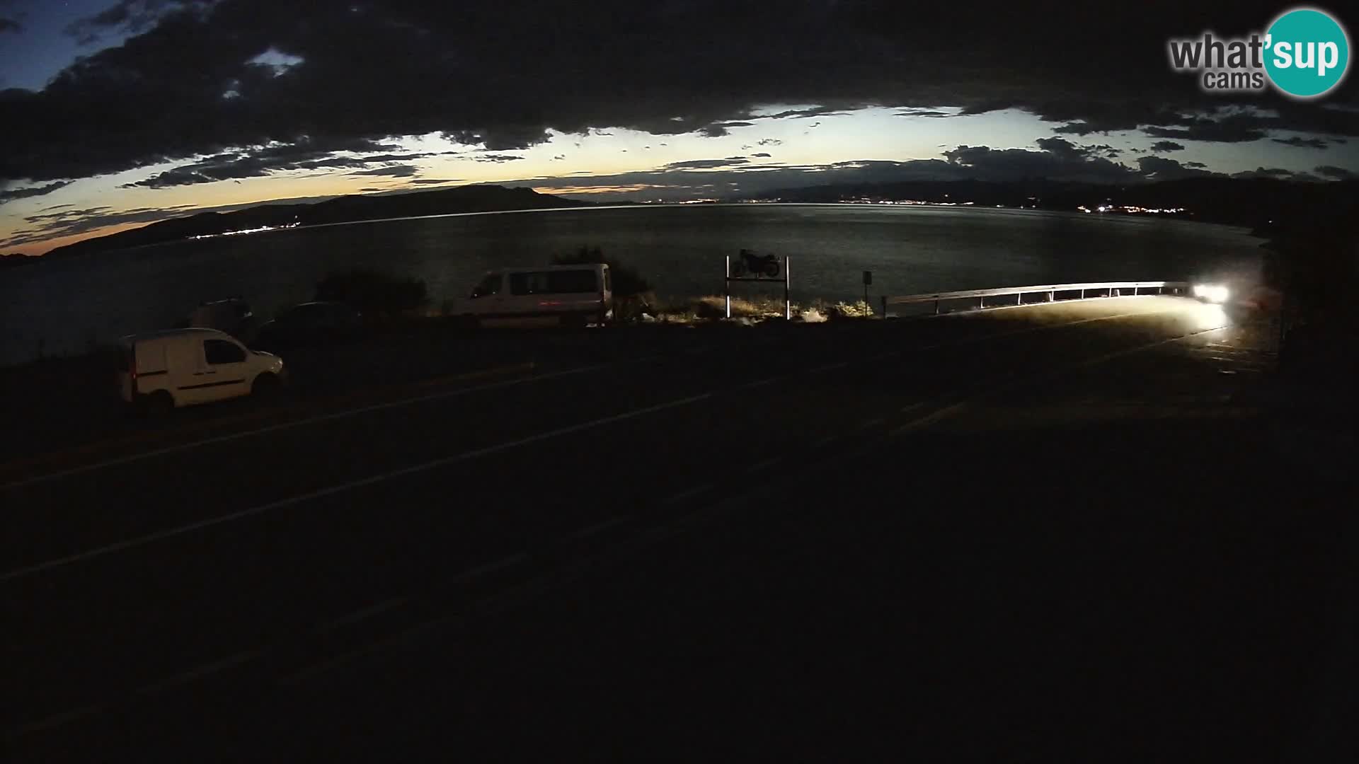 Webcam autoroute Adriatique D8 près de SENJ – vue sur l’île de KRK