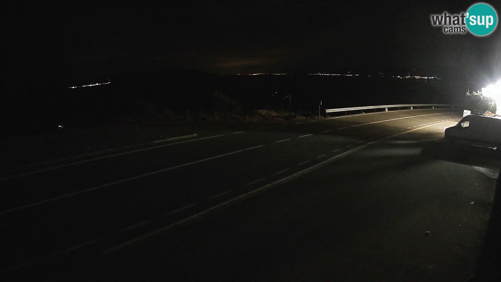 Webcam Adriatic highway D8 near SENJ – view to KRK island