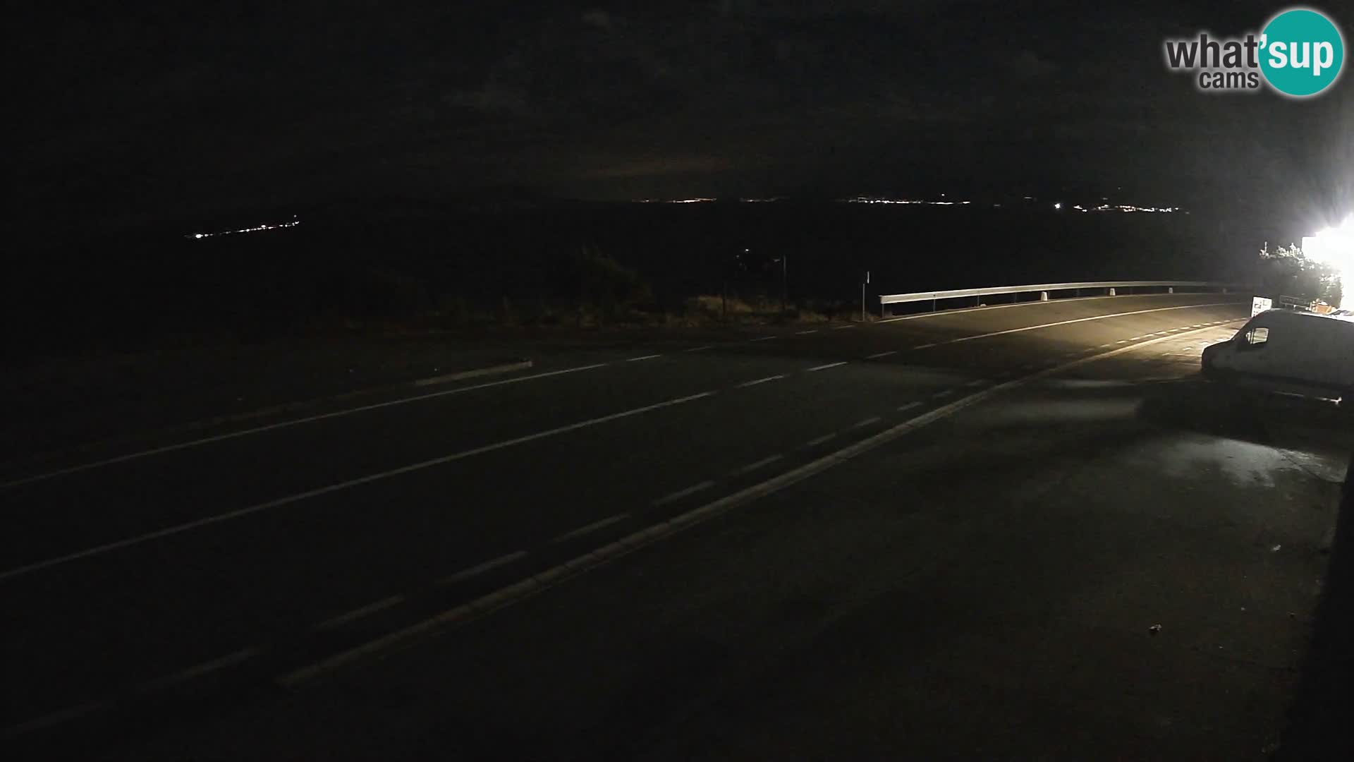 Webcam Adria-Autobahn D8 bei SENJ – Blick auf die Insel KRK