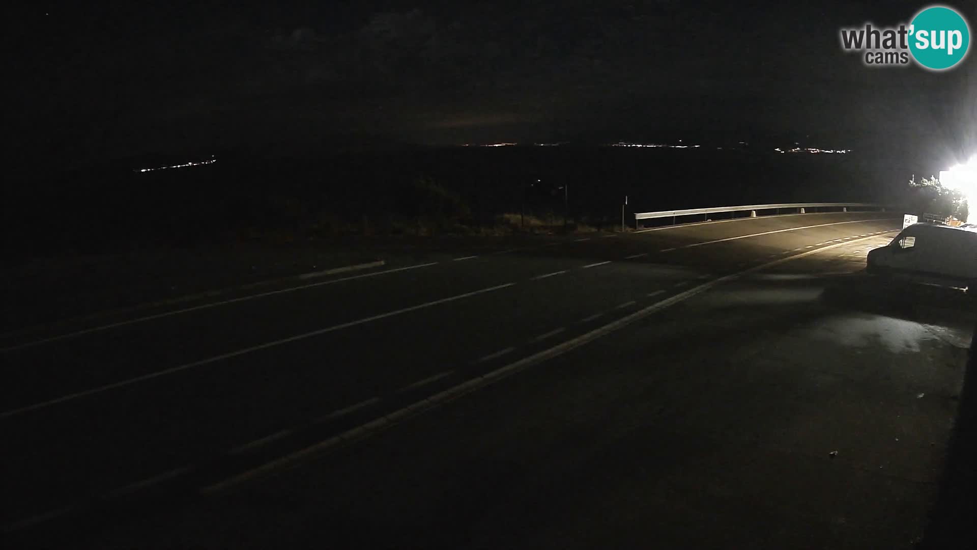 Webcam Adria-Autobahn D8 bei SENJ – Blick auf die Insel KRK