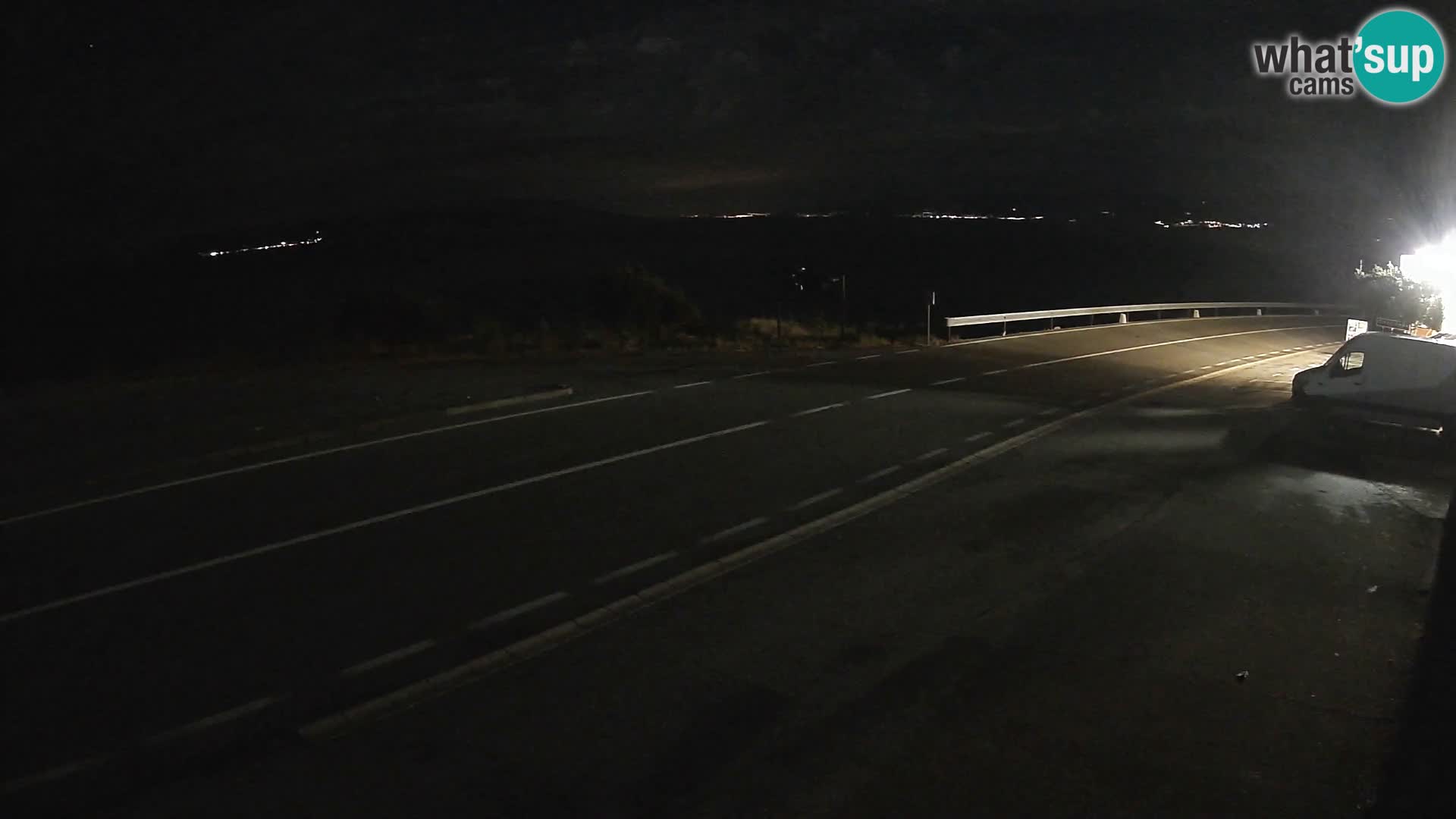 Webcam autoroute Adriatique D8 près de SENJ – vue sur l’île de KRK