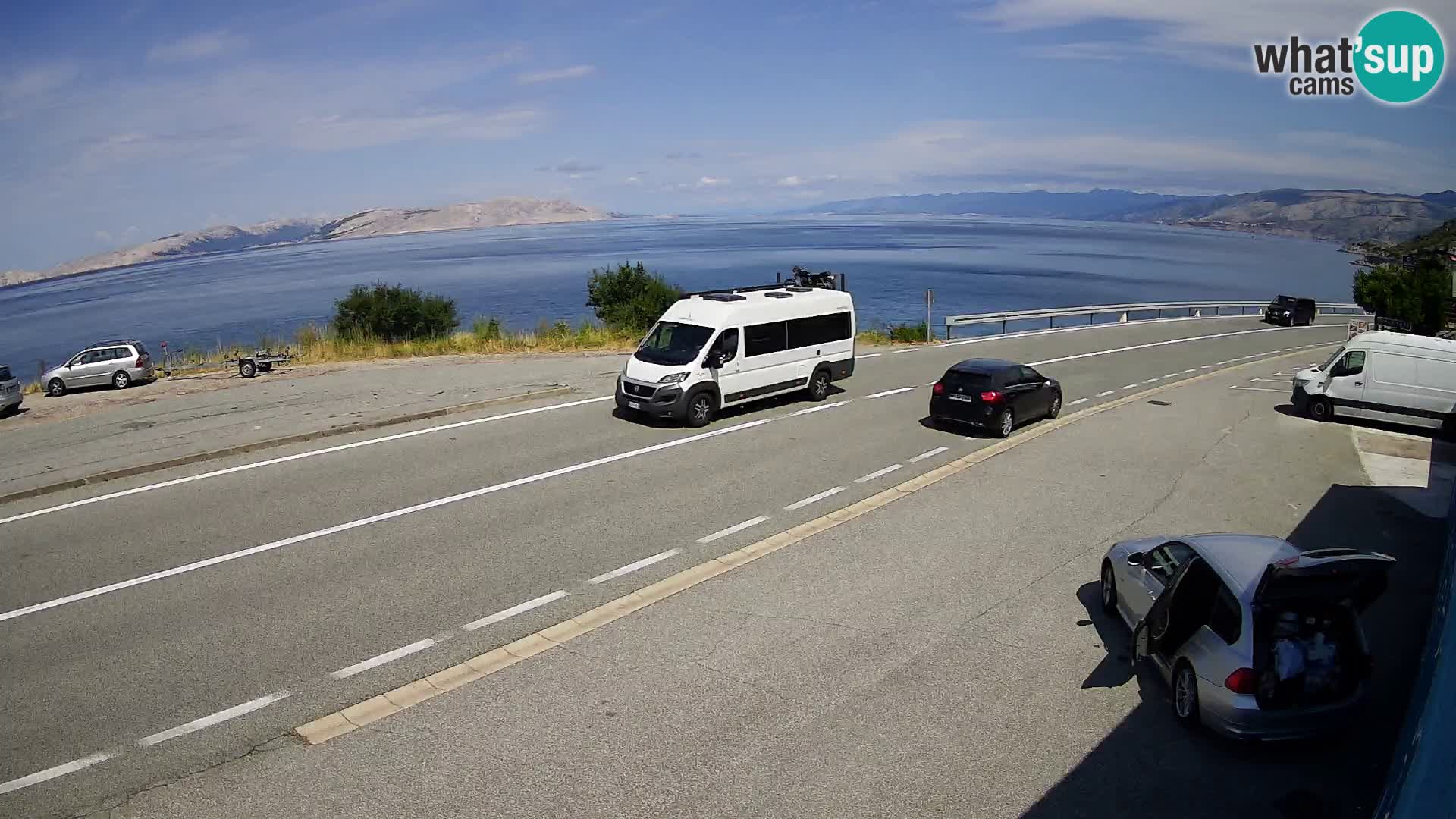 Webcam autopista adriática D8 cerca de SENJ – vista de la isla de KRK