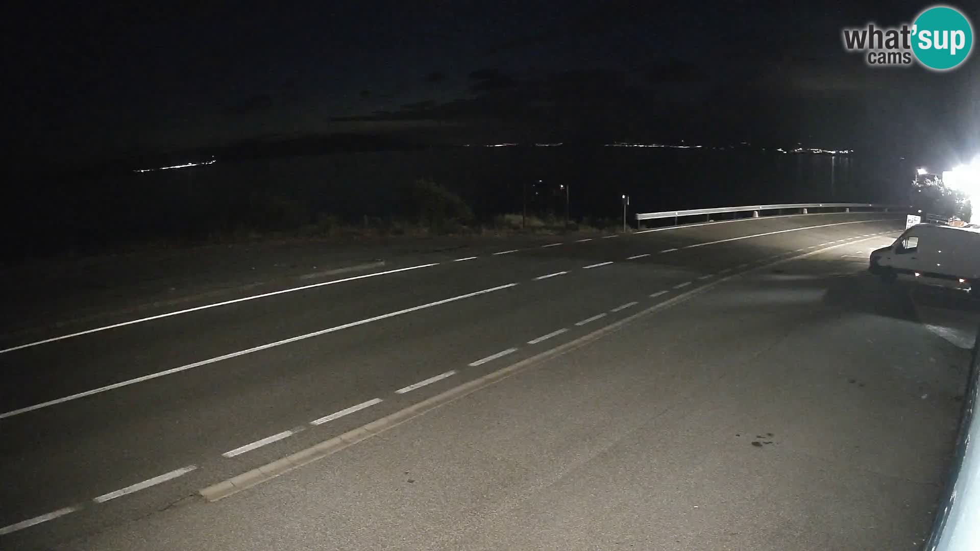 Webcam autoroute Adriatique D8 près de SENJ – vue sur l’île de KRK
