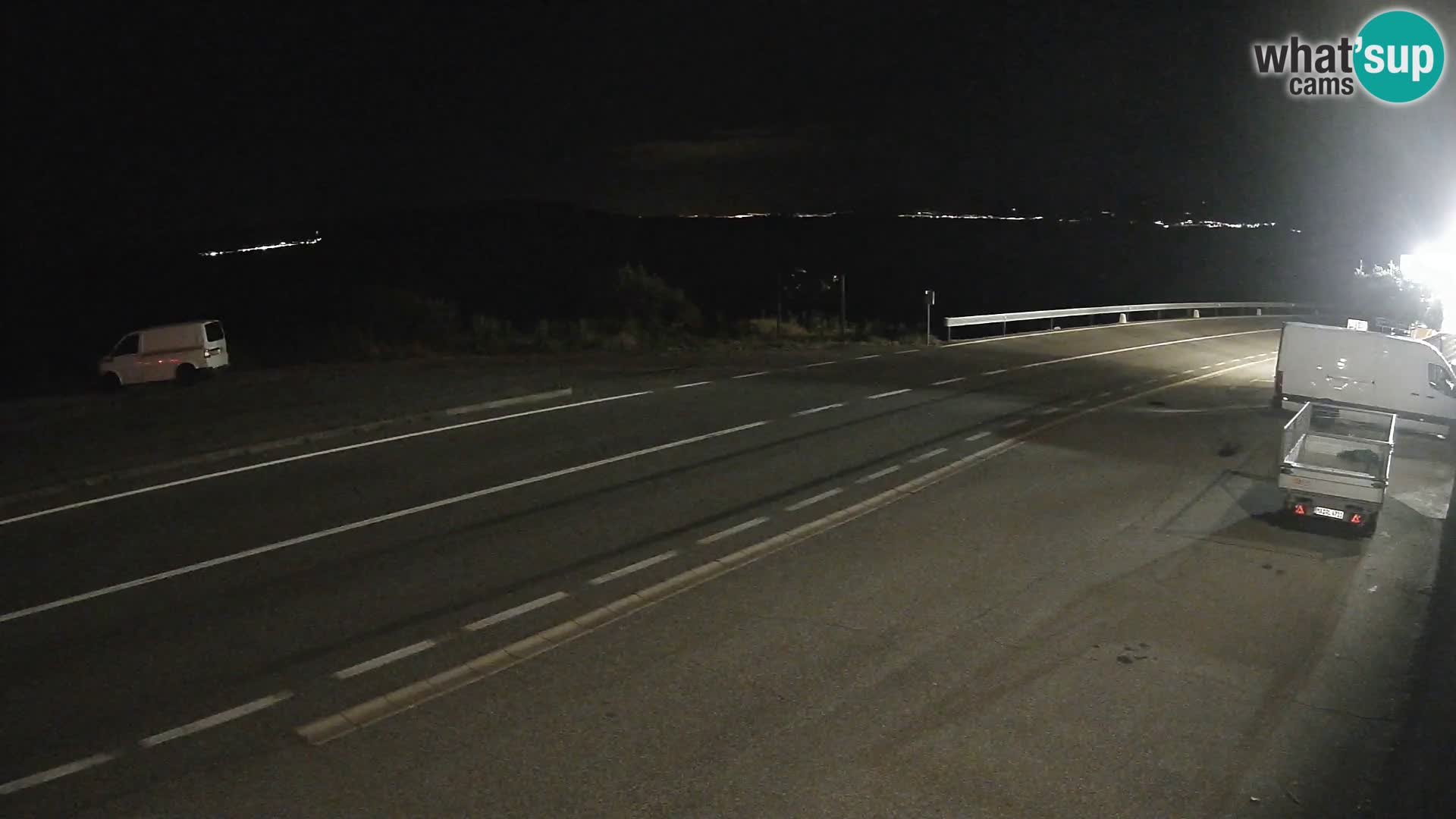 Webcam Adria-Autobahn D8 bei SENJ – Blick auf die Insel KRK
