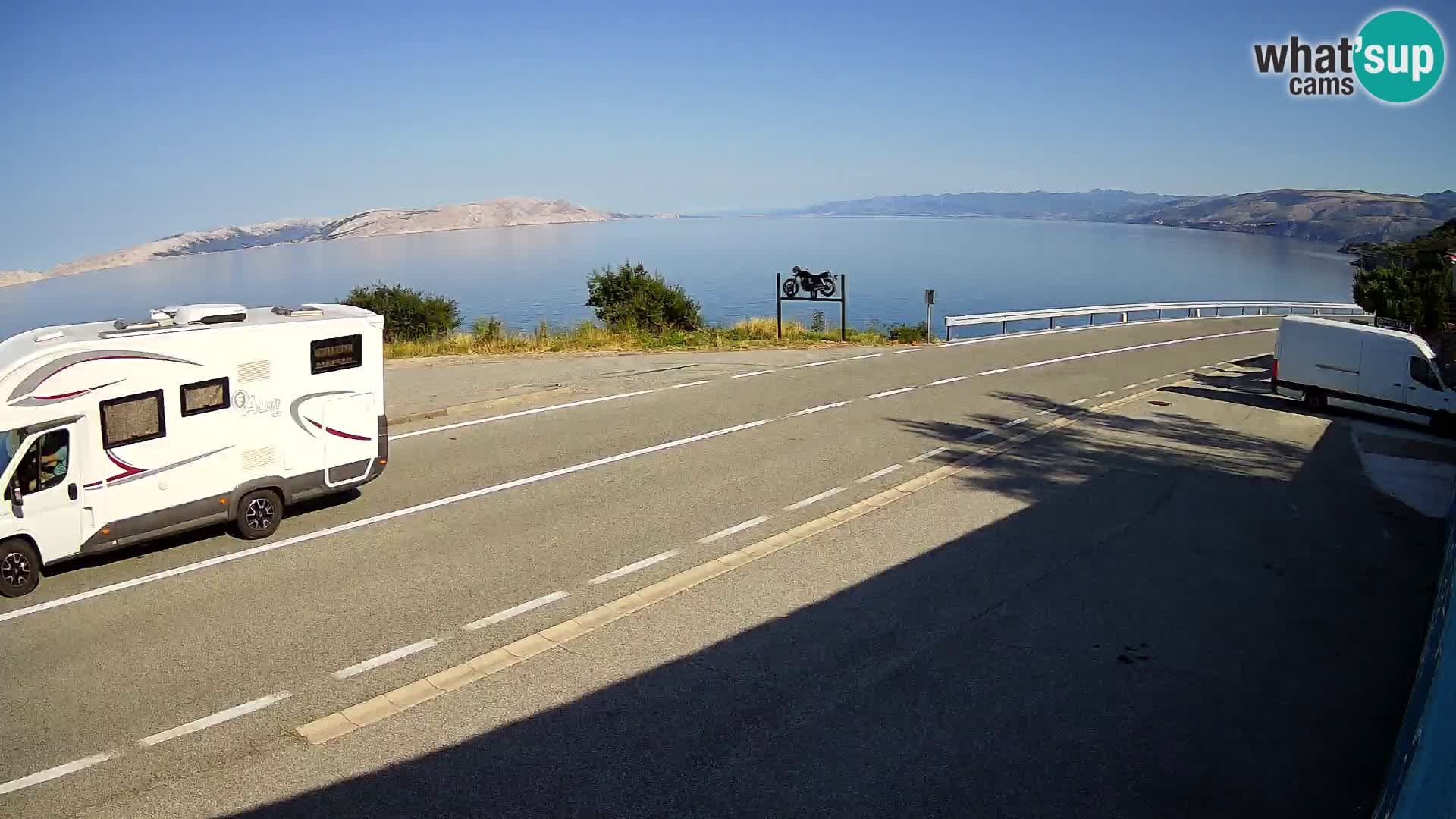Web kamera Jadranska Magistrala kod SENJa – pogled na KRK