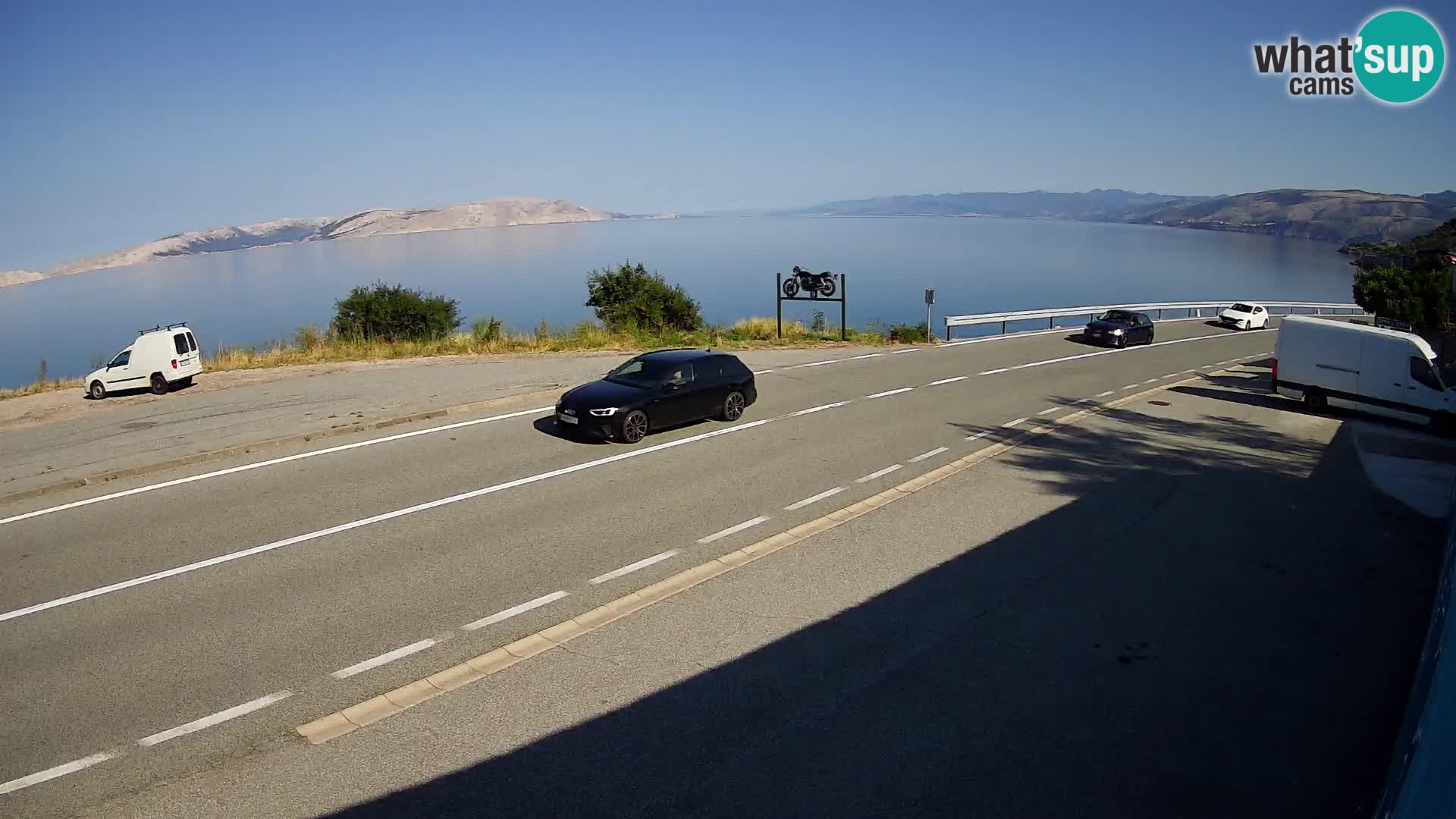 Webcam autoroute Adriatique D8 près de SENJ – vue sur l’île de KRK