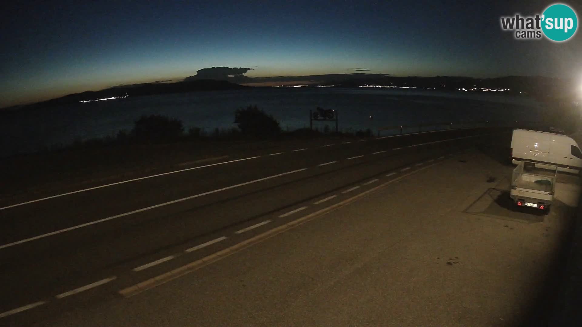 Webcam autoroute Adriatique D8 près de SENJ – vue sur l’île de KRK