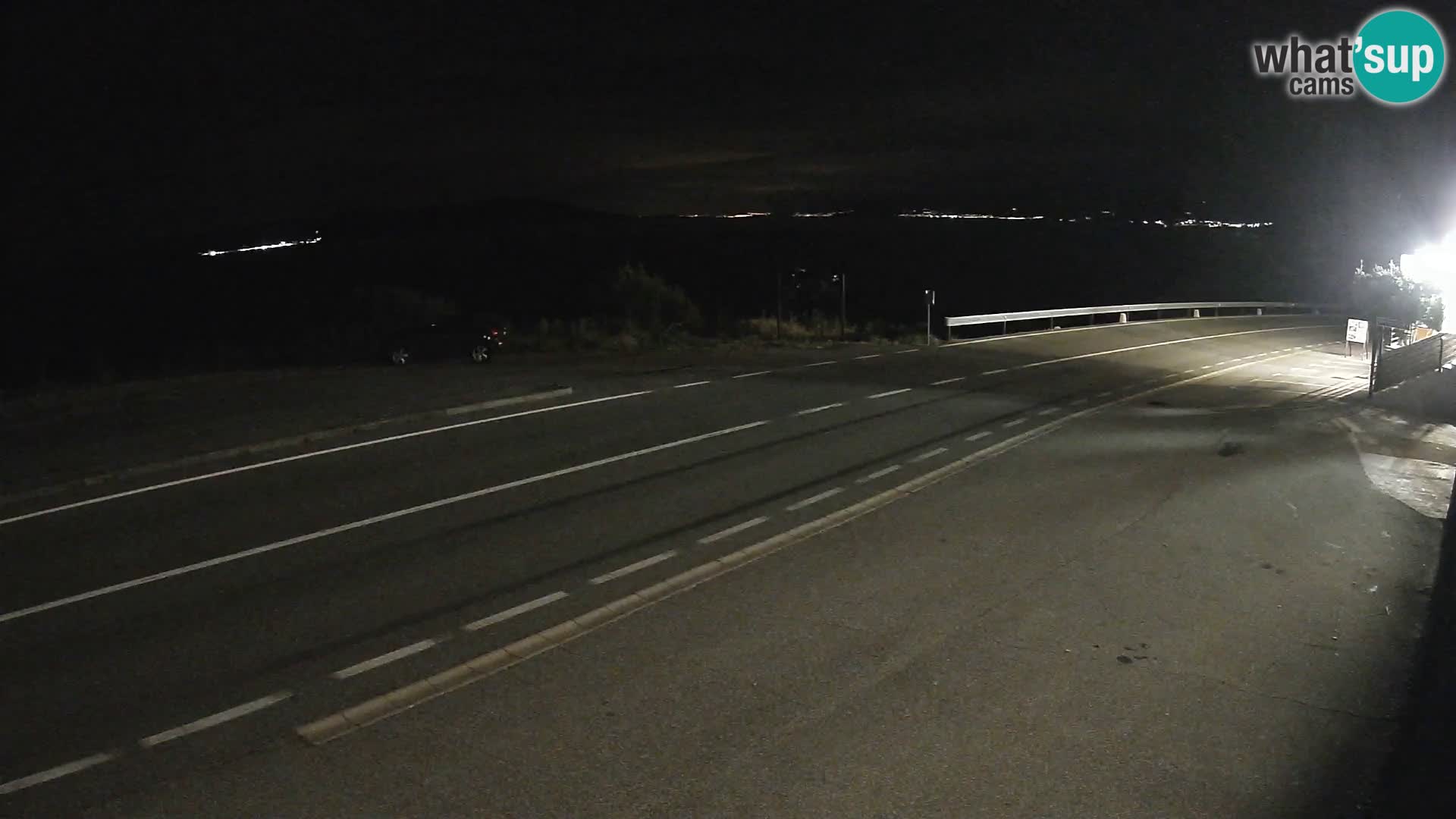 Webcam Adriatic highway D8 near SENJ – view to KRK island