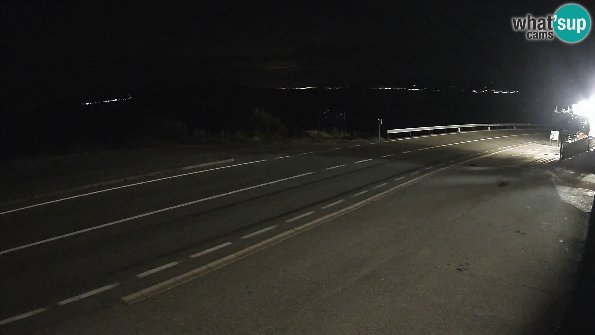 Webcam Adriatic highway D8 near SENJ – view to KRK island