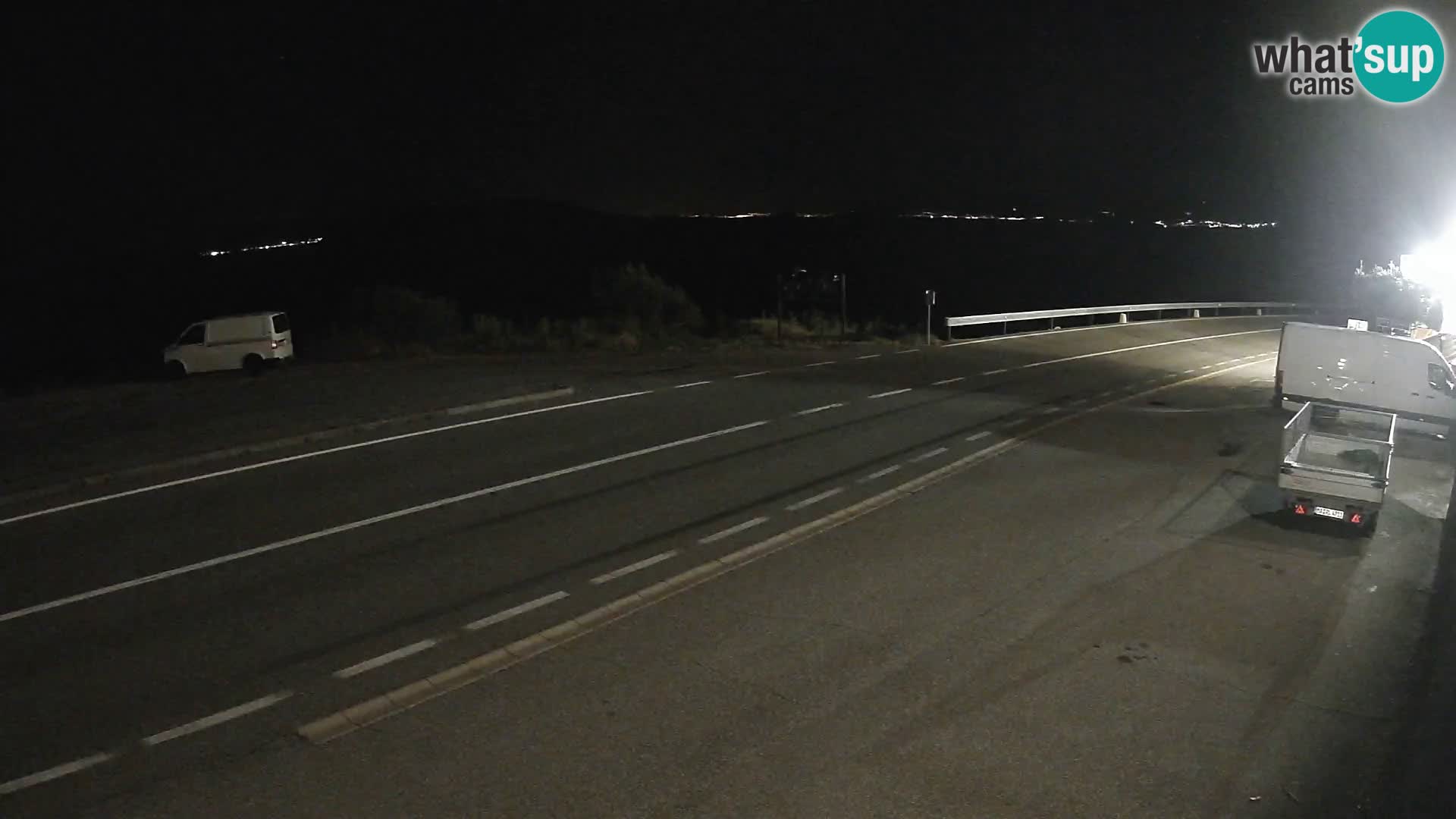 Webcam Adriatic highway D8 near SENJ – view to KRK island