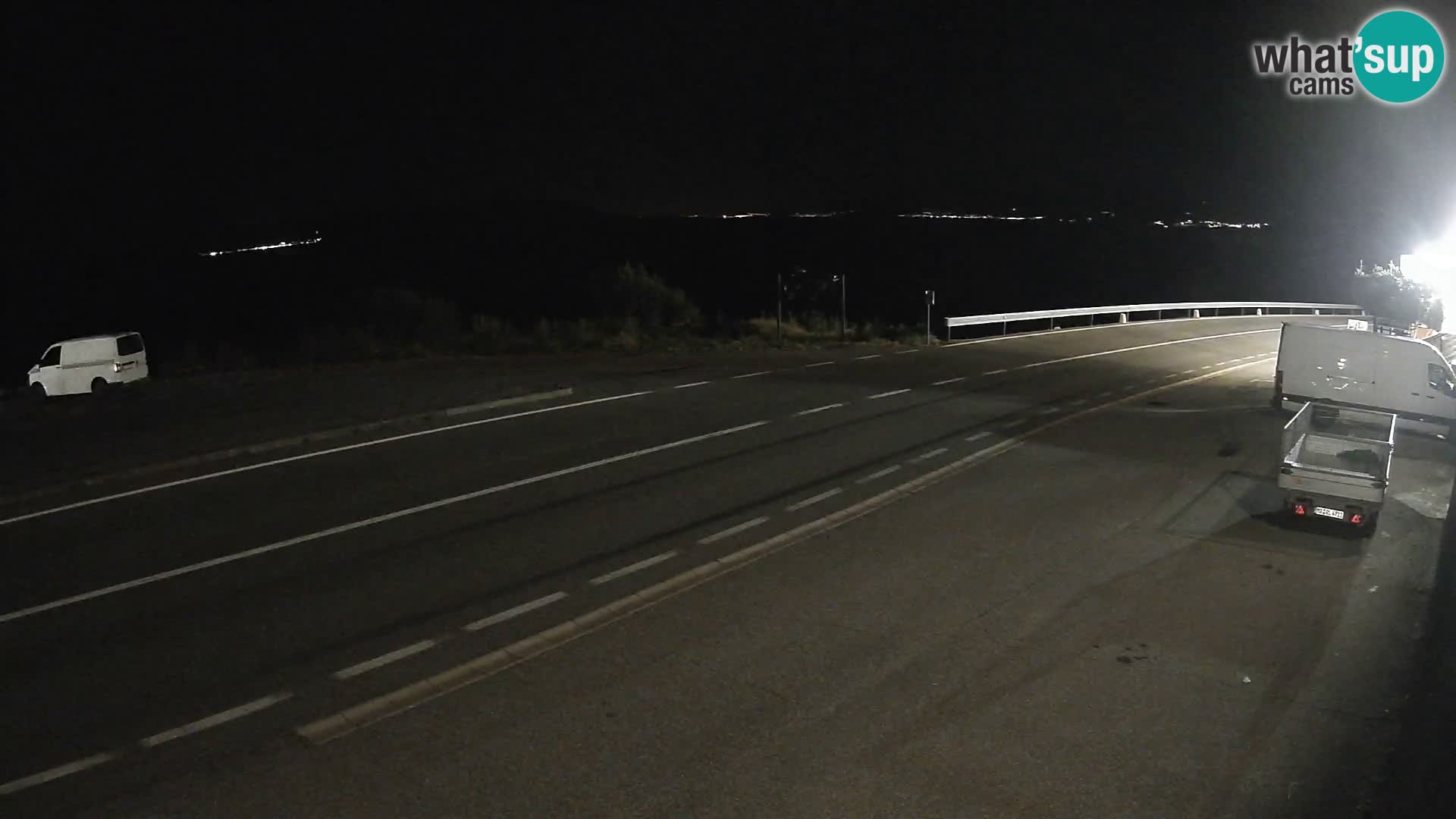 Webcam Adriatic highway D8 near SENJ – view to KRK island