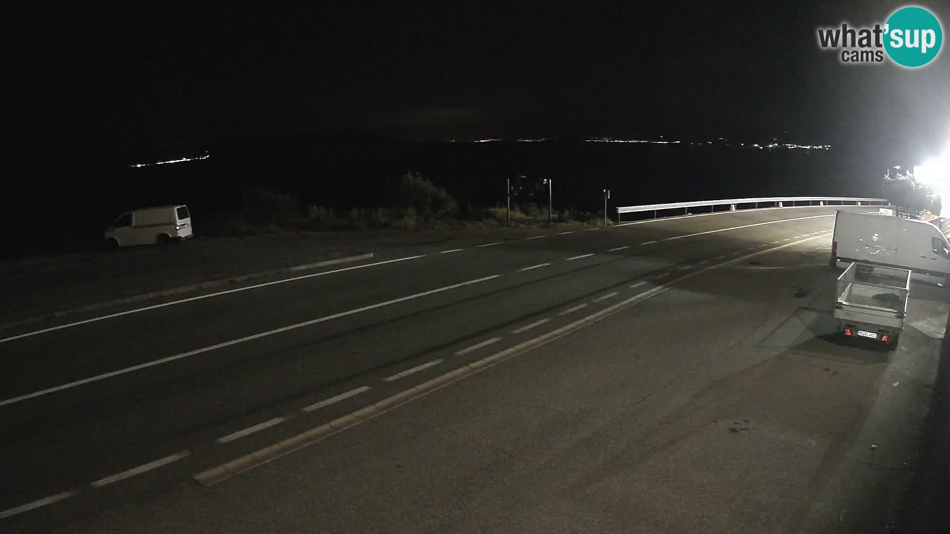Webcam Adriatic highway D8 near SENJ – view to KRK island