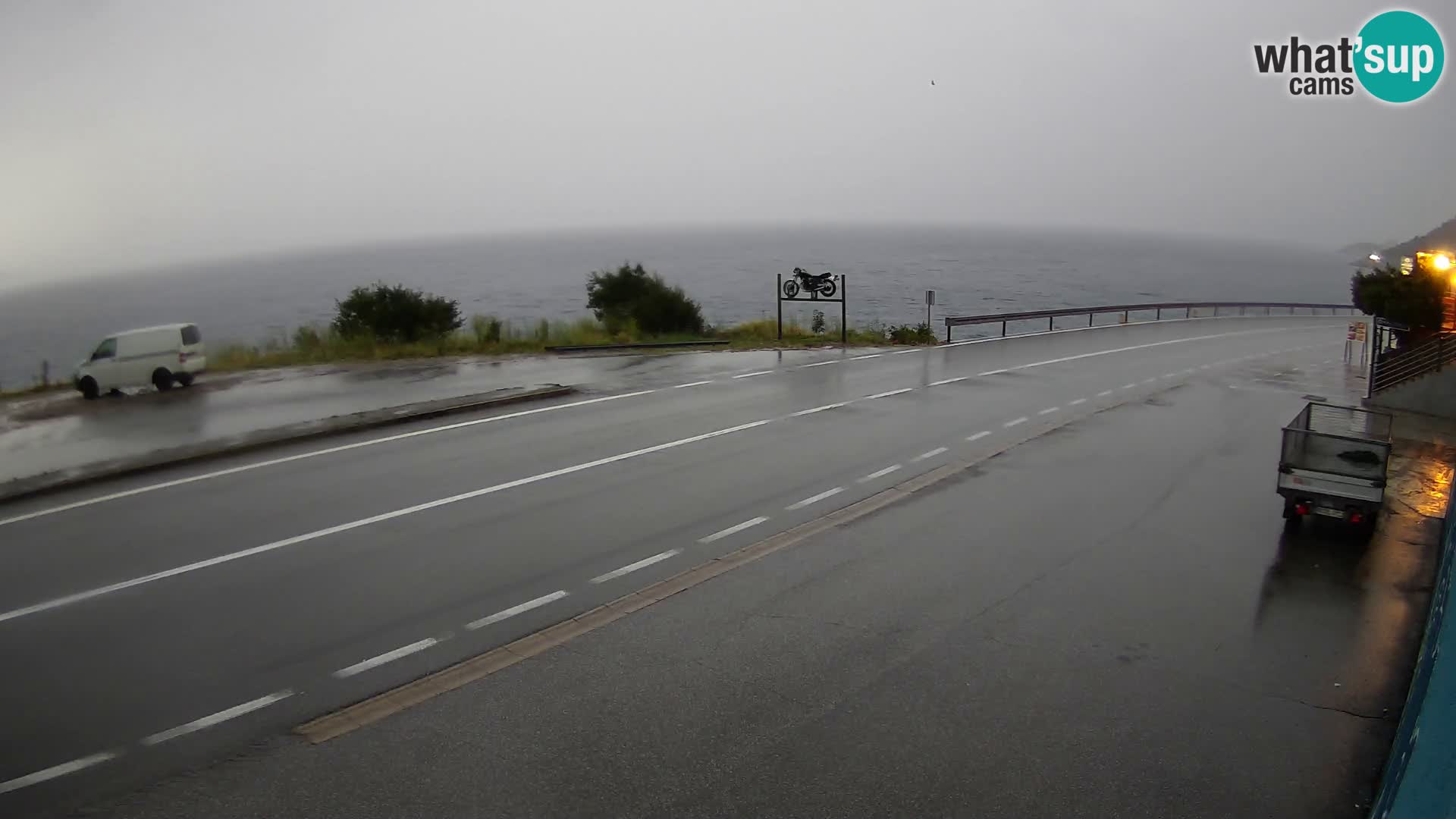 Webcam autoroute Adriatique D8 près de SENJ – vue sur l’île de KRK