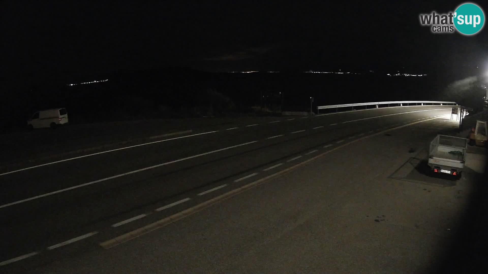Webcam autopista adriática D8 cerca de SENJ – vista de la isla de KRK