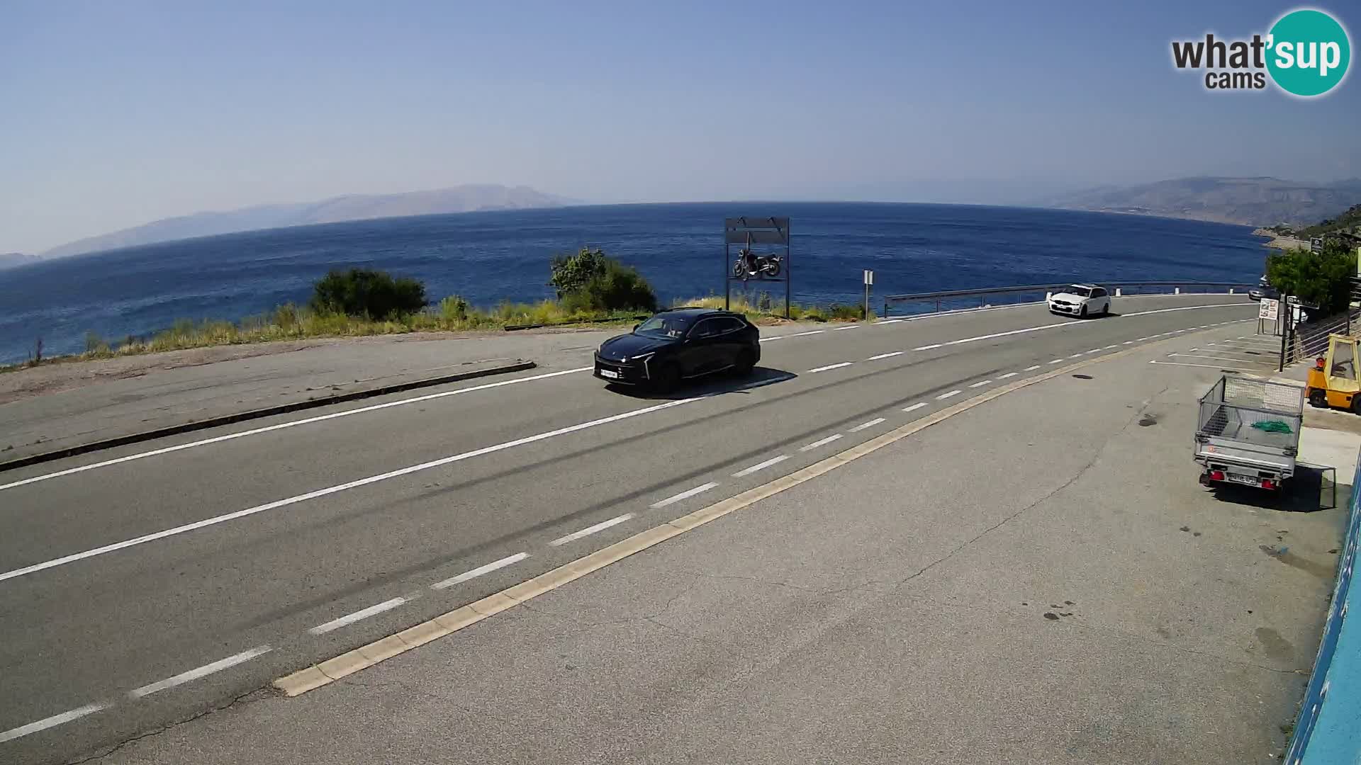 Webcam Adria-Autobahn D8 bei SENJ – Blick auf die Insel KRK