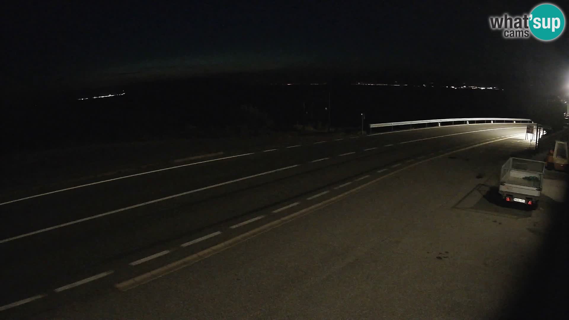 Webcam Adria-Autobahn D8 bei SENJ – Blick auf die Insel KRK
