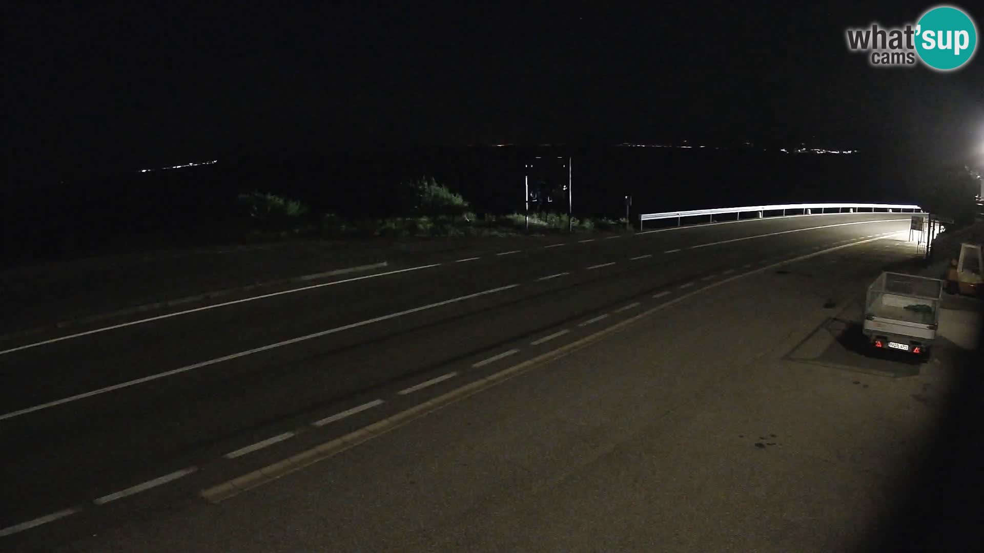 Webcam autopista adriática D8 cerca de SENJ – vista de la isla de KRK