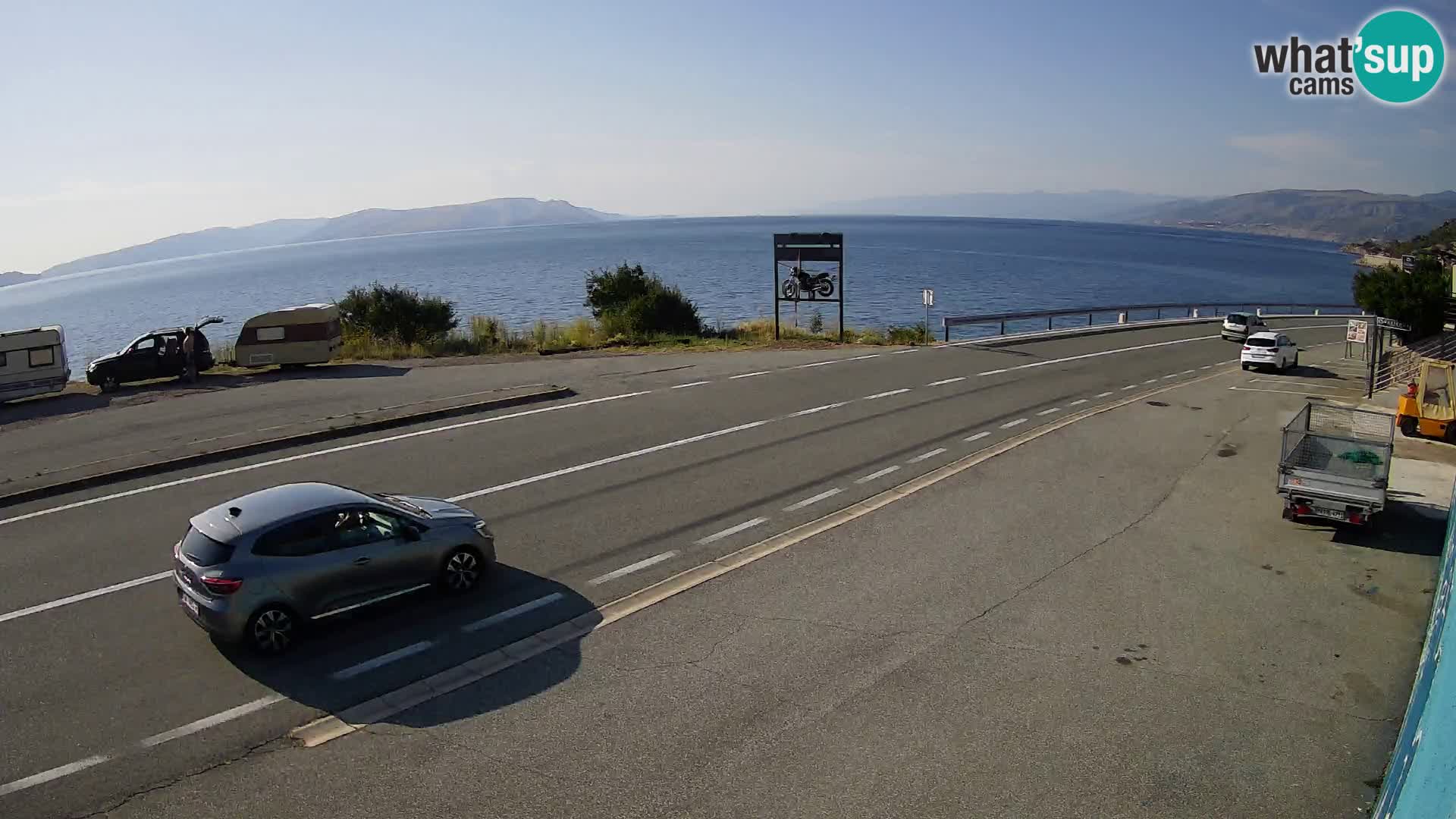 Webcam autopista adriática D8 cerca de SENJ – vista de la isla de KRK