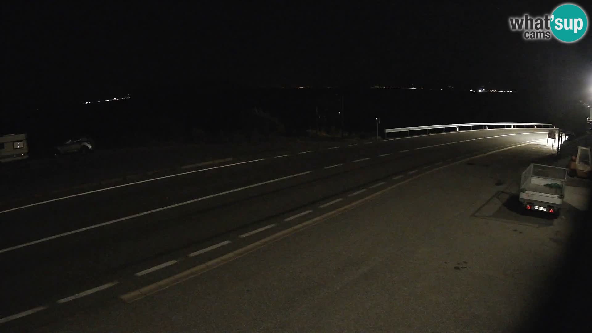 Webcam Adria-Autobahn D8 bei SENJ – Blick auf die Insel KRK
