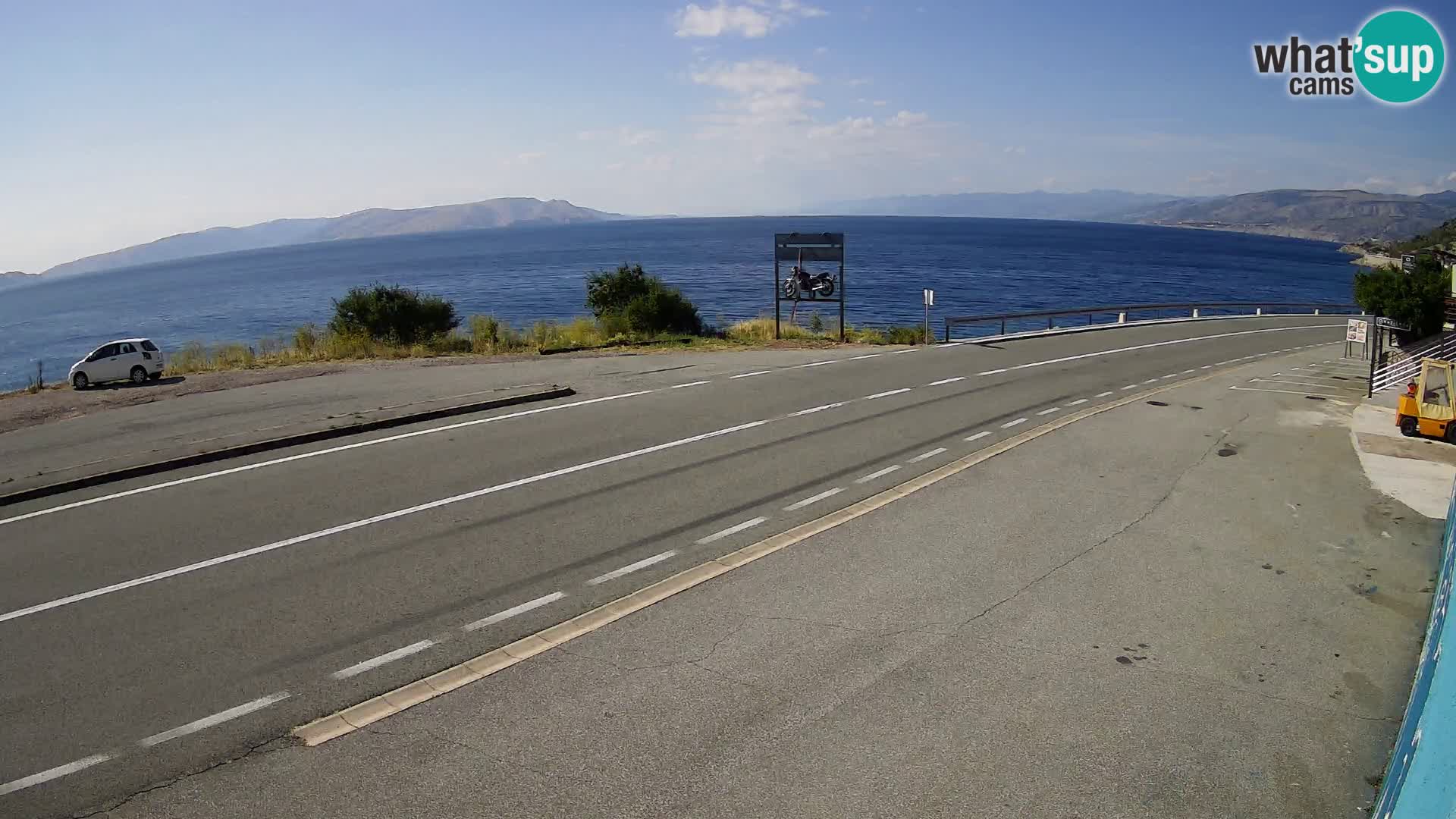 Webcam autoroute Adriatique D8 près de SENJ – vue sur l’île de KRK