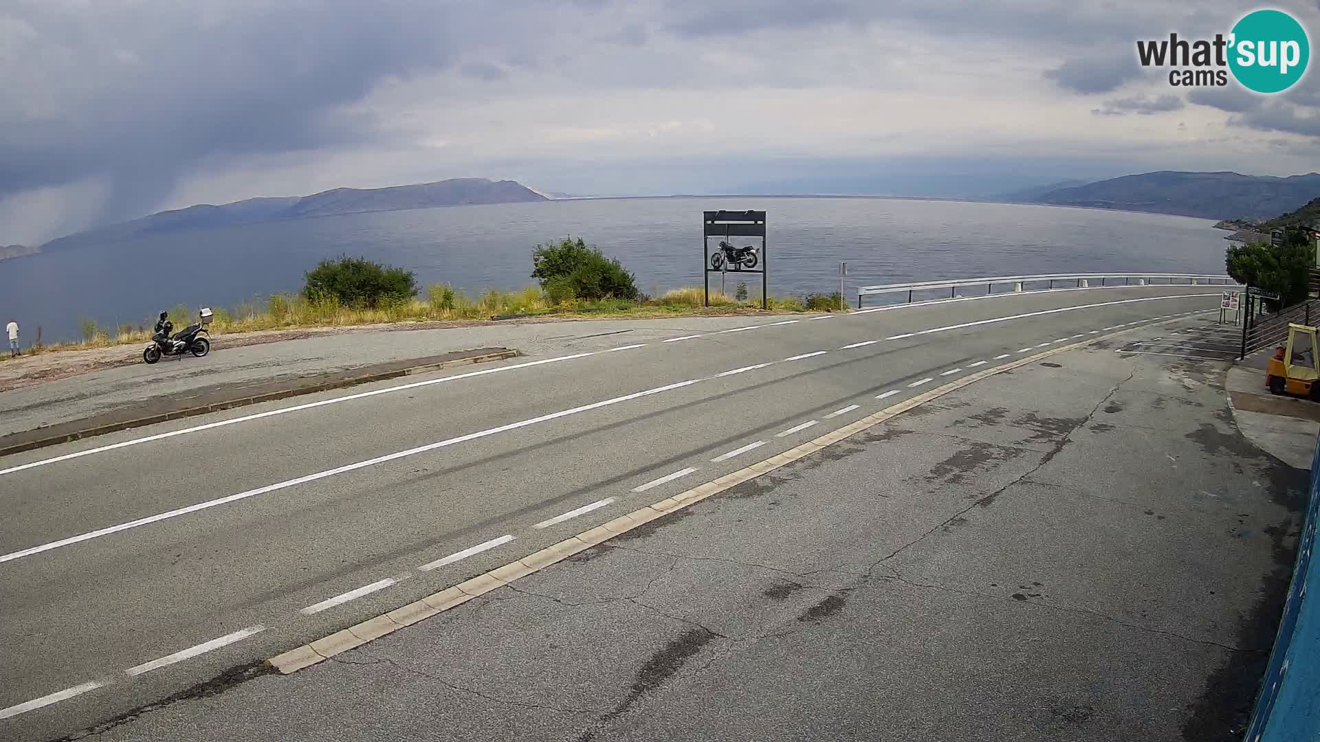 Webcam autoroute Adriatique D8 près de SENJ – vue sur l’île de KRK