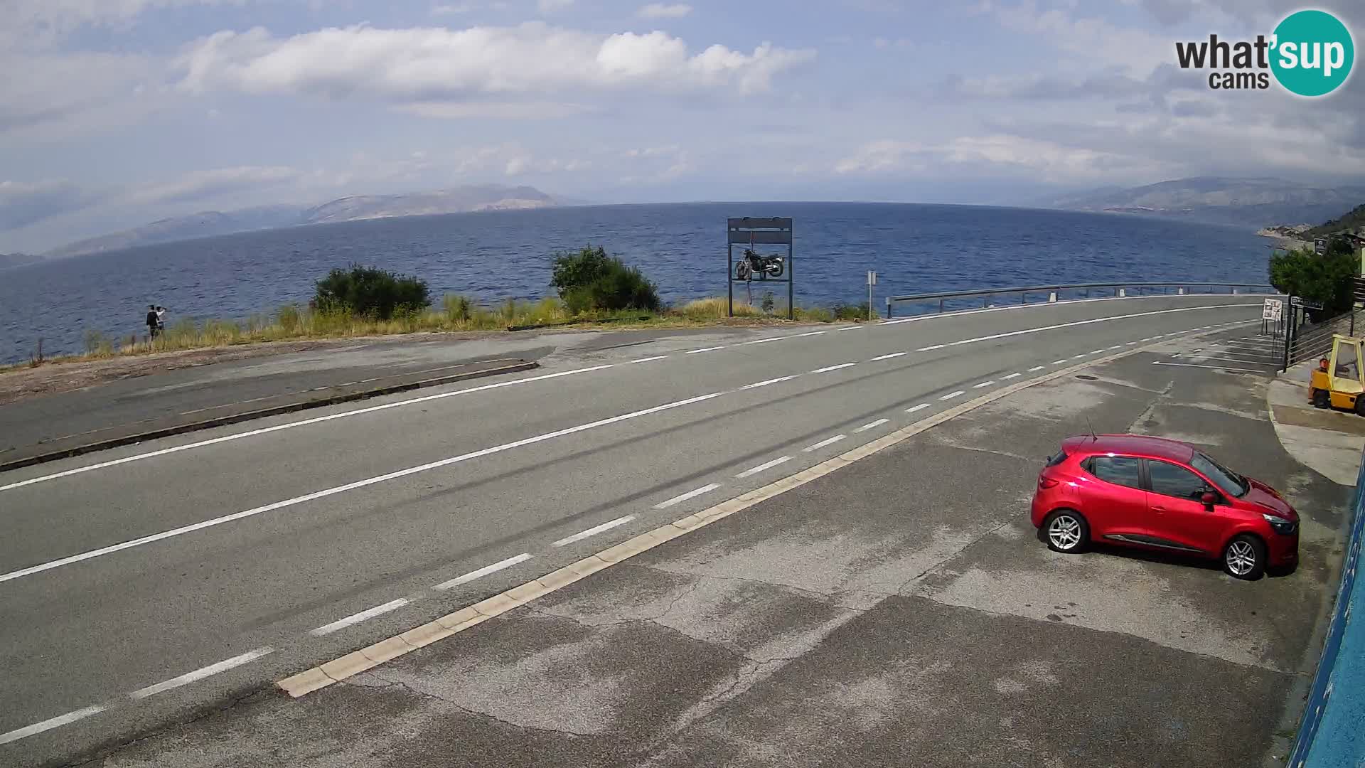 Webcam Adriatic highway D8 near SENJ – view to KRK island