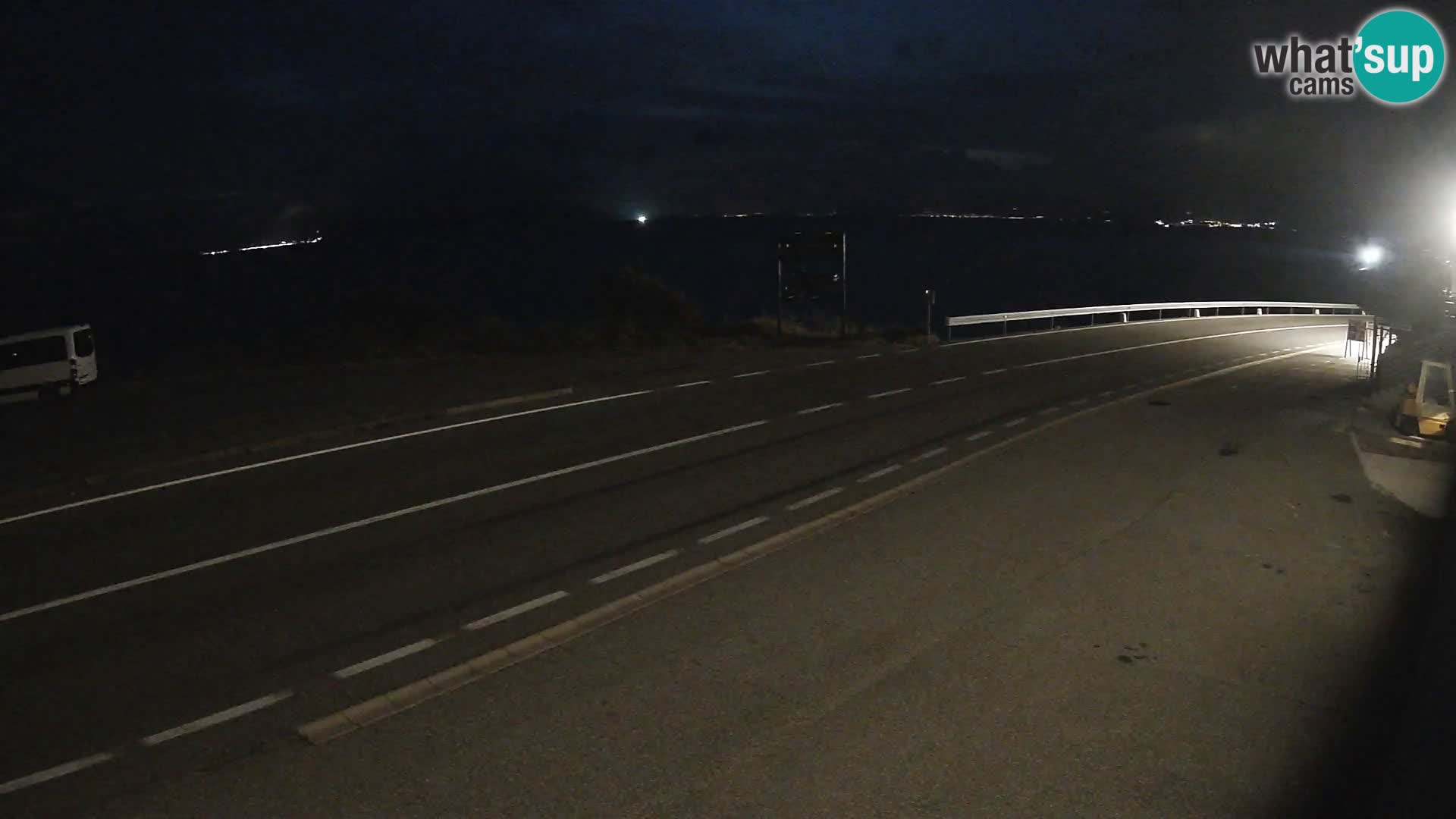 Webcam Adriatic highway D8 near SENJ – view to KRK island
