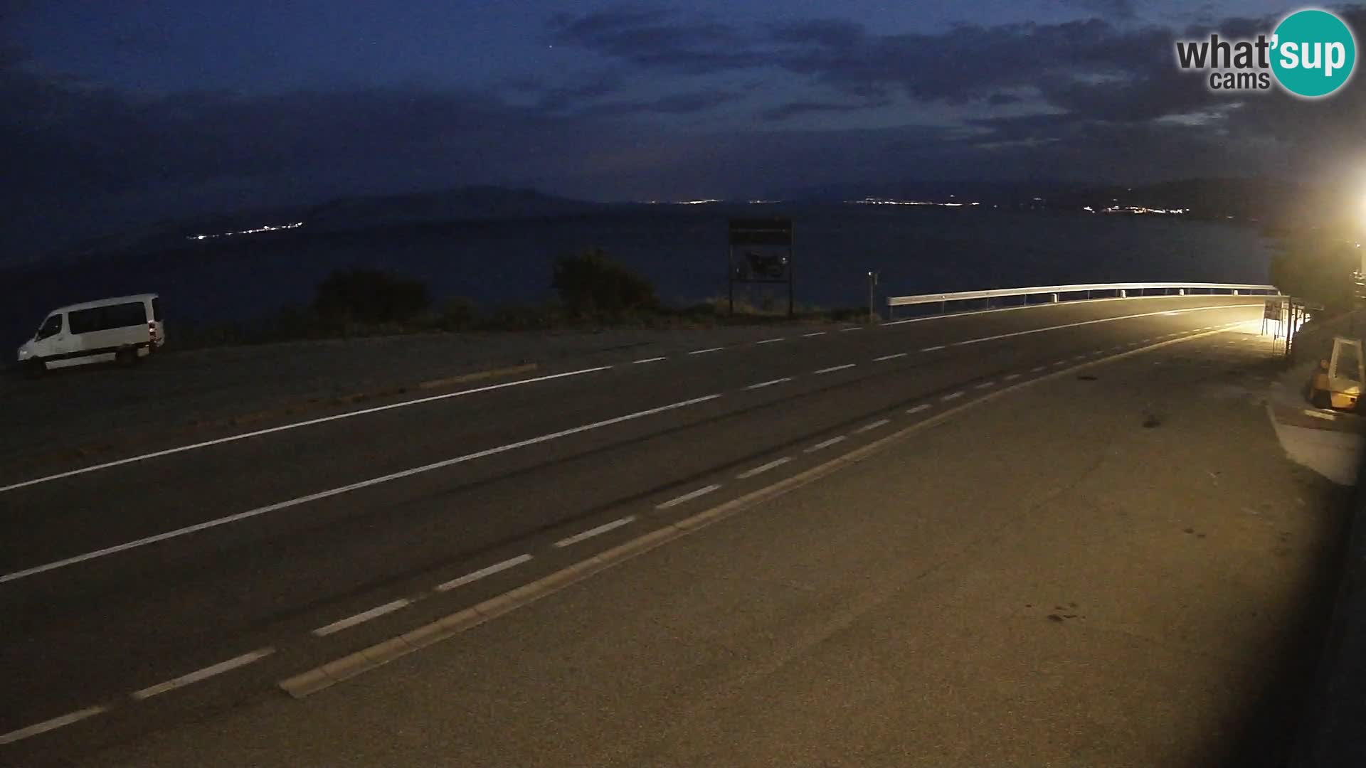 Webcam Adria-Autobahn D8 bei SENJ – Blick auf die Insel KRK