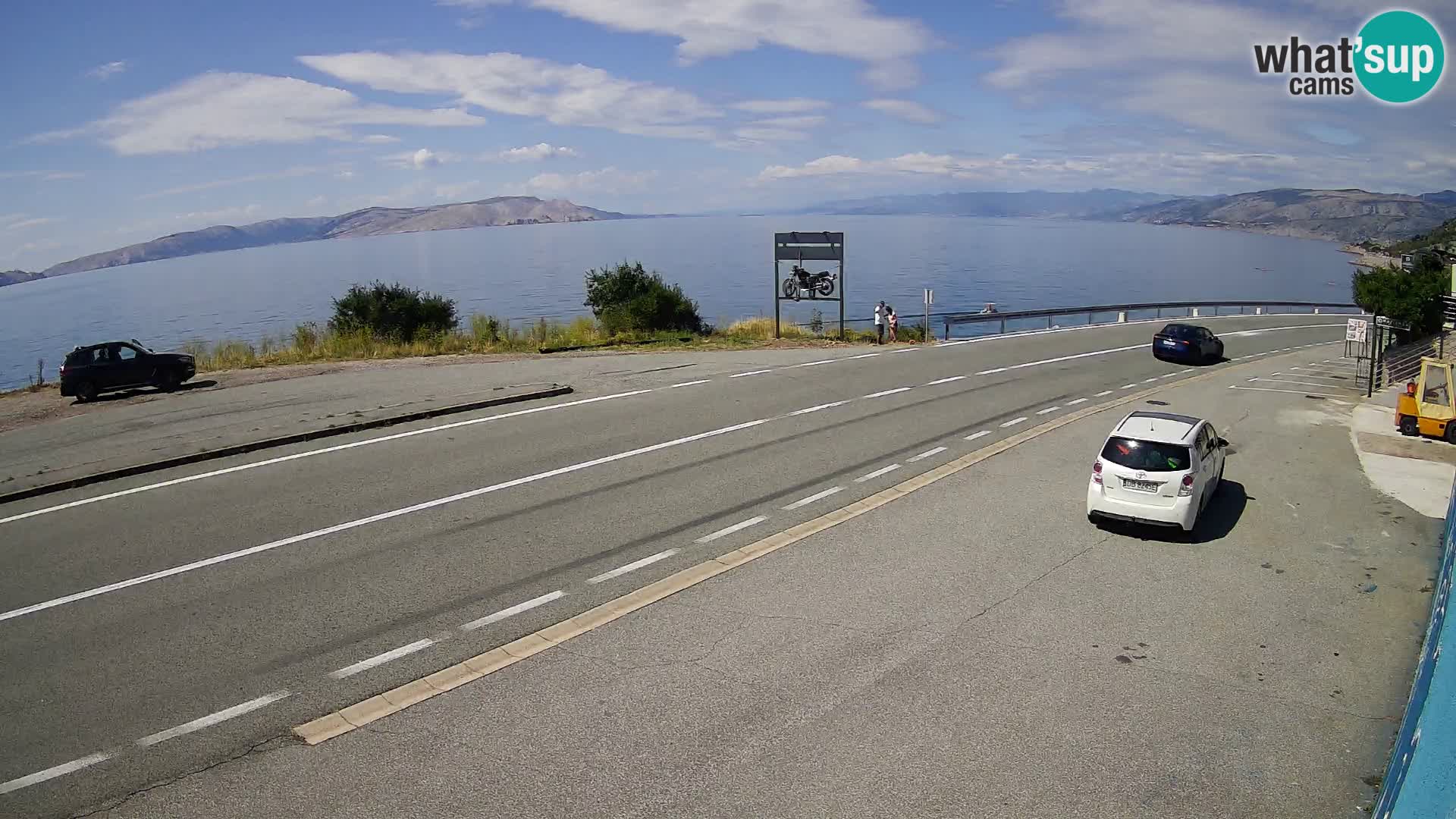 Webcam autopista adriática D8 cerca de SENJ – vista de la isla de KRK