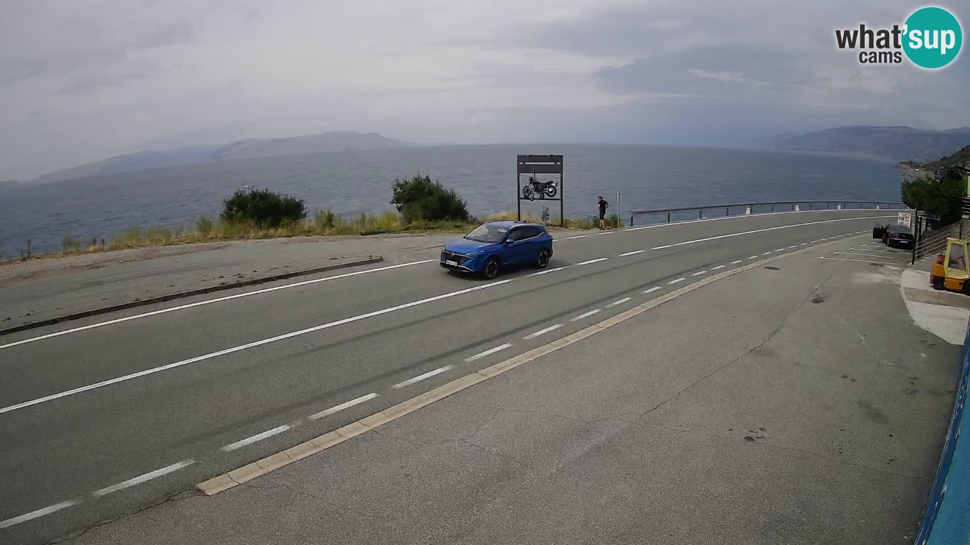 Webcam Adria-Autobahn D8 bei SENJ – Blick auf die Insel KRK