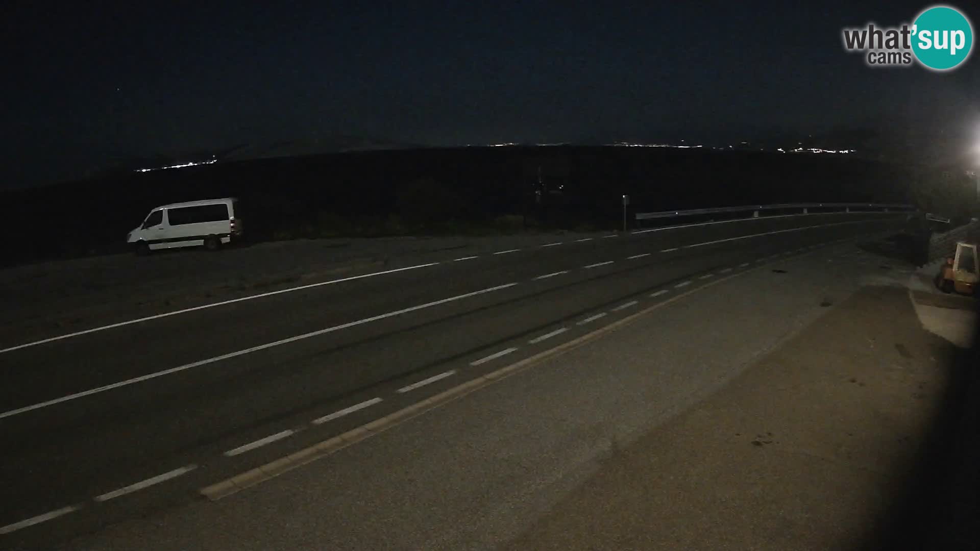 Webcam Adriatic highway D8 near SENJ – view to KRK island