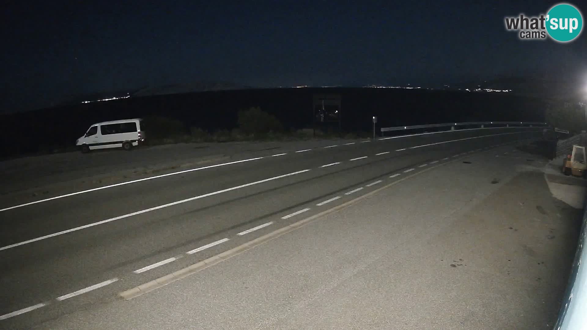 Webcam Adriatic highway D8 near SENJ – view to KRK island