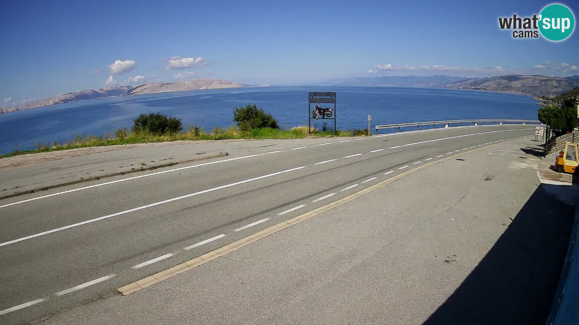 Web kamera Jadranska Magistrala kod SENJa – pogled na KRK