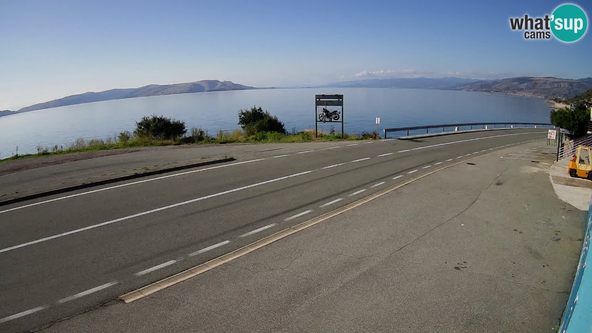 Webcam autoroute Adriatique D8 près de SENJ – vue sur l’île de KRK