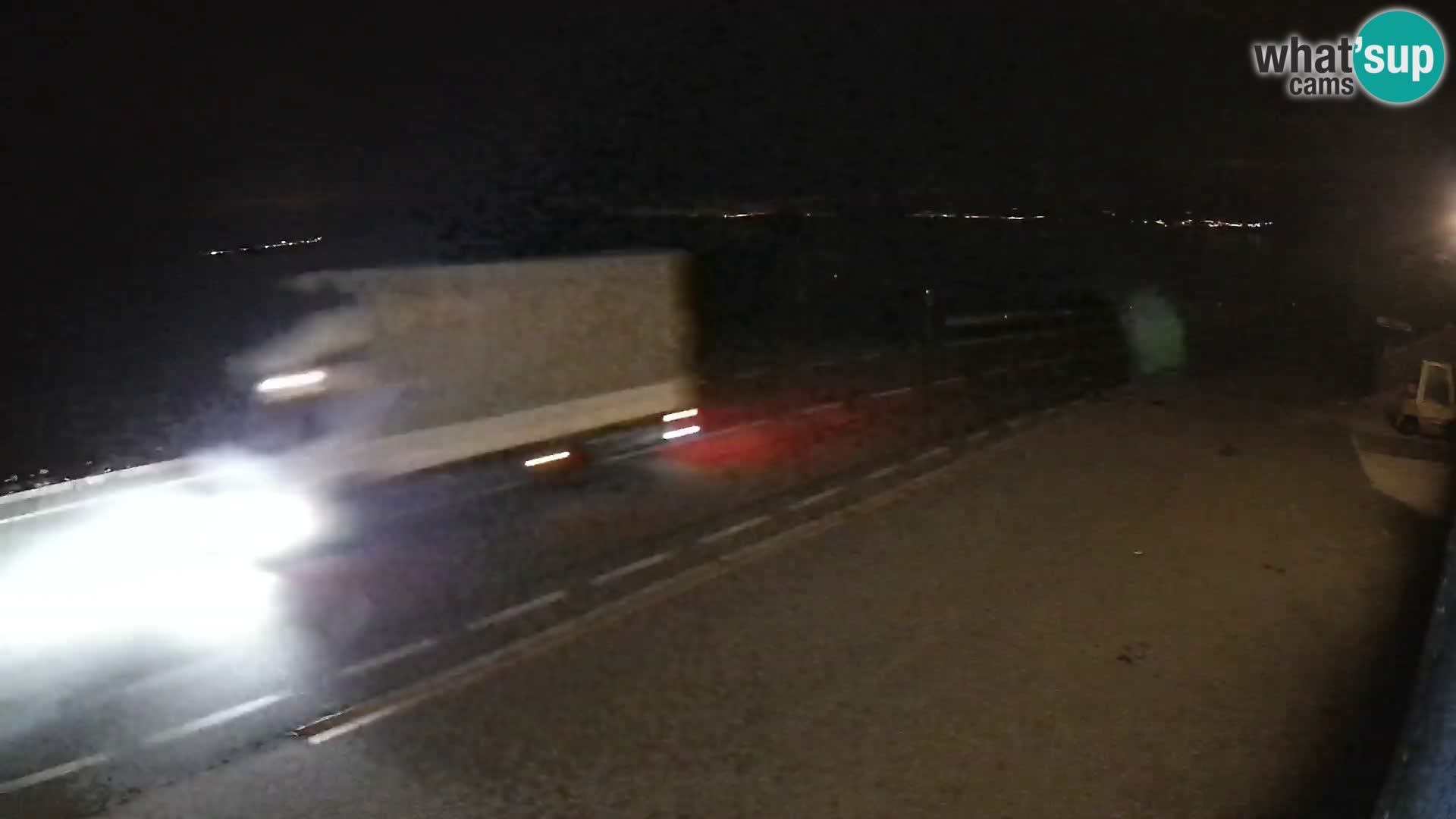 Webcam Adriatic highway D8 near SENJ – view to KRK island