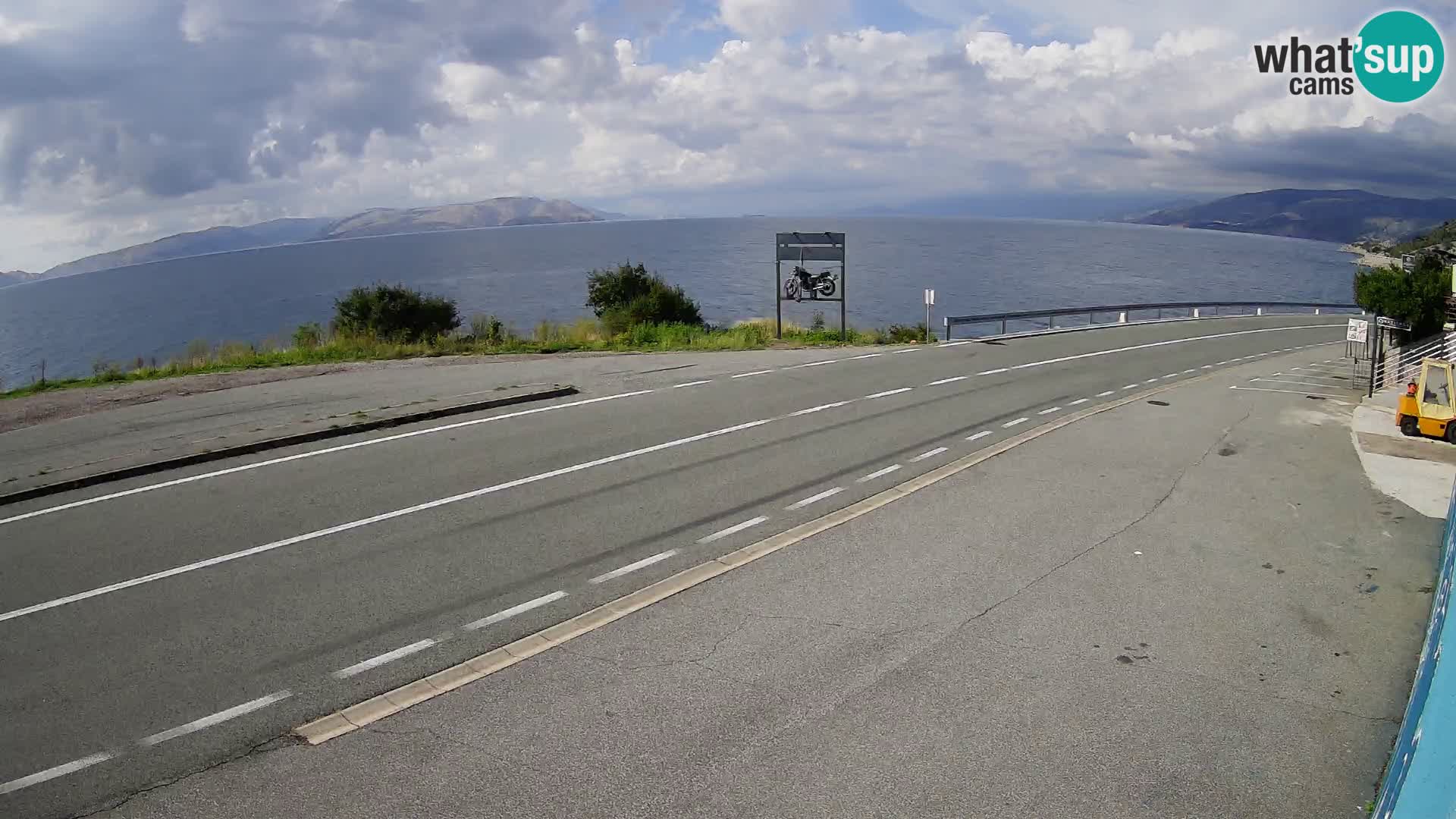 Webcam Adriatic highway D8 near SENJ – view to KRK island