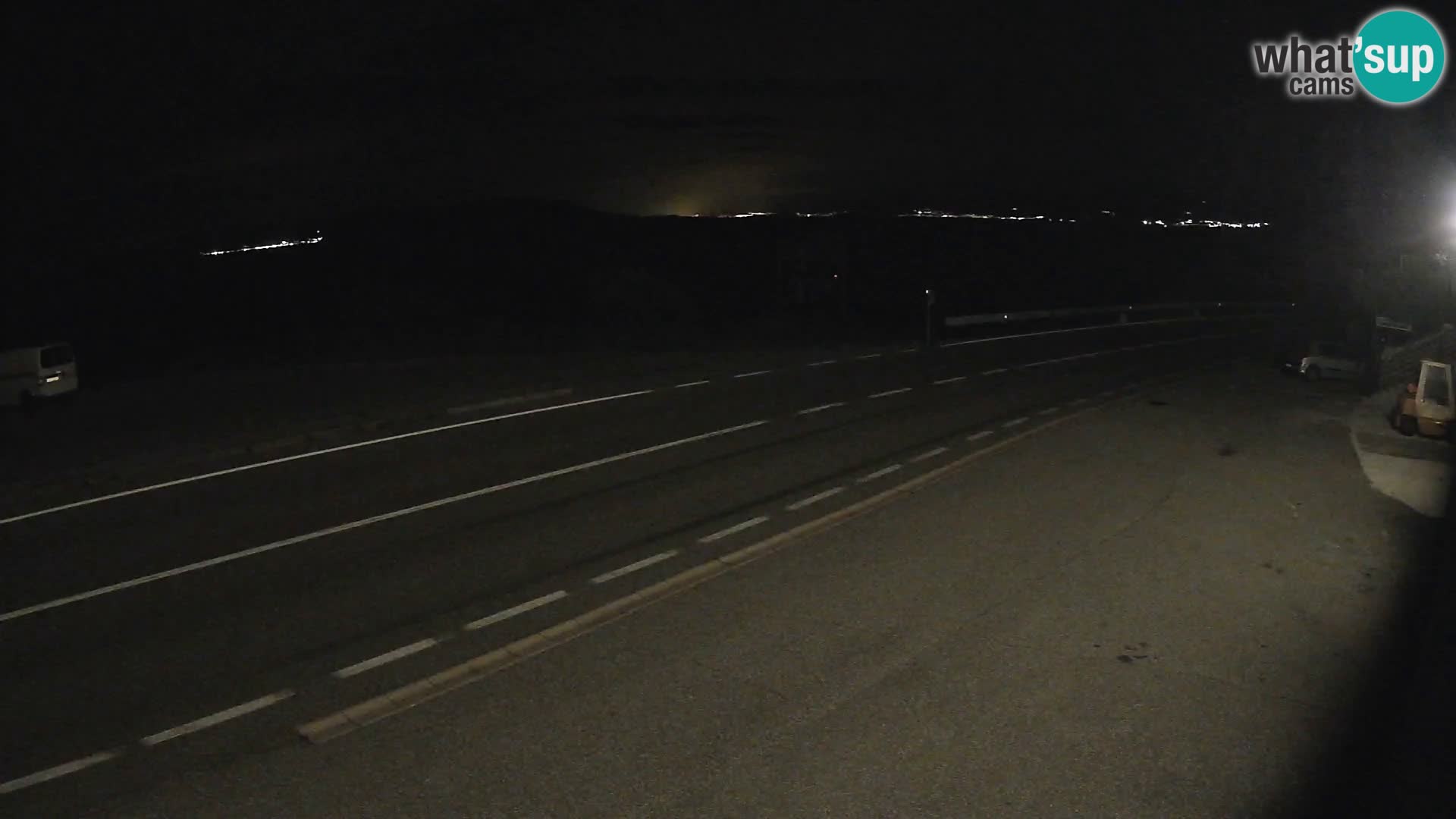 Webcam autopista adriática D8 cerca de SENJ – vista de la isla de KRK