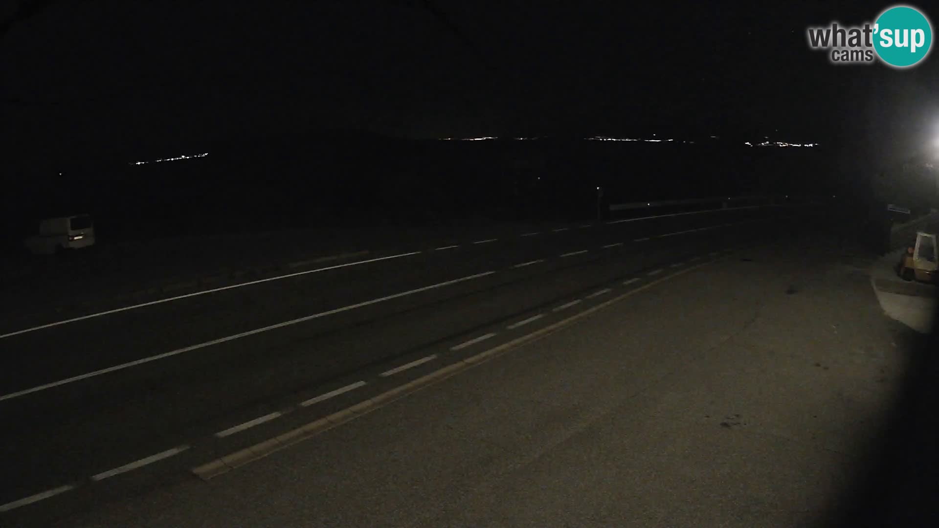 Webcam Adriatic highway D8 near SENJ – view to KRK island