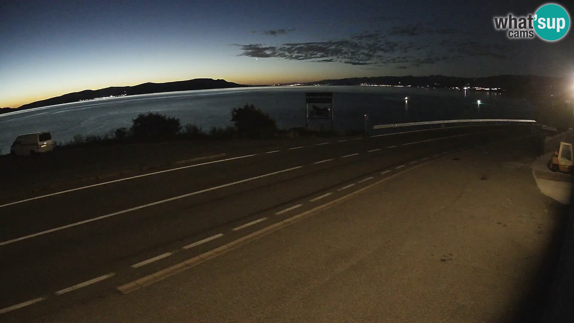 Webcam autoroute Adriatique D8 près de SENJ – vue sur l’île de KRK