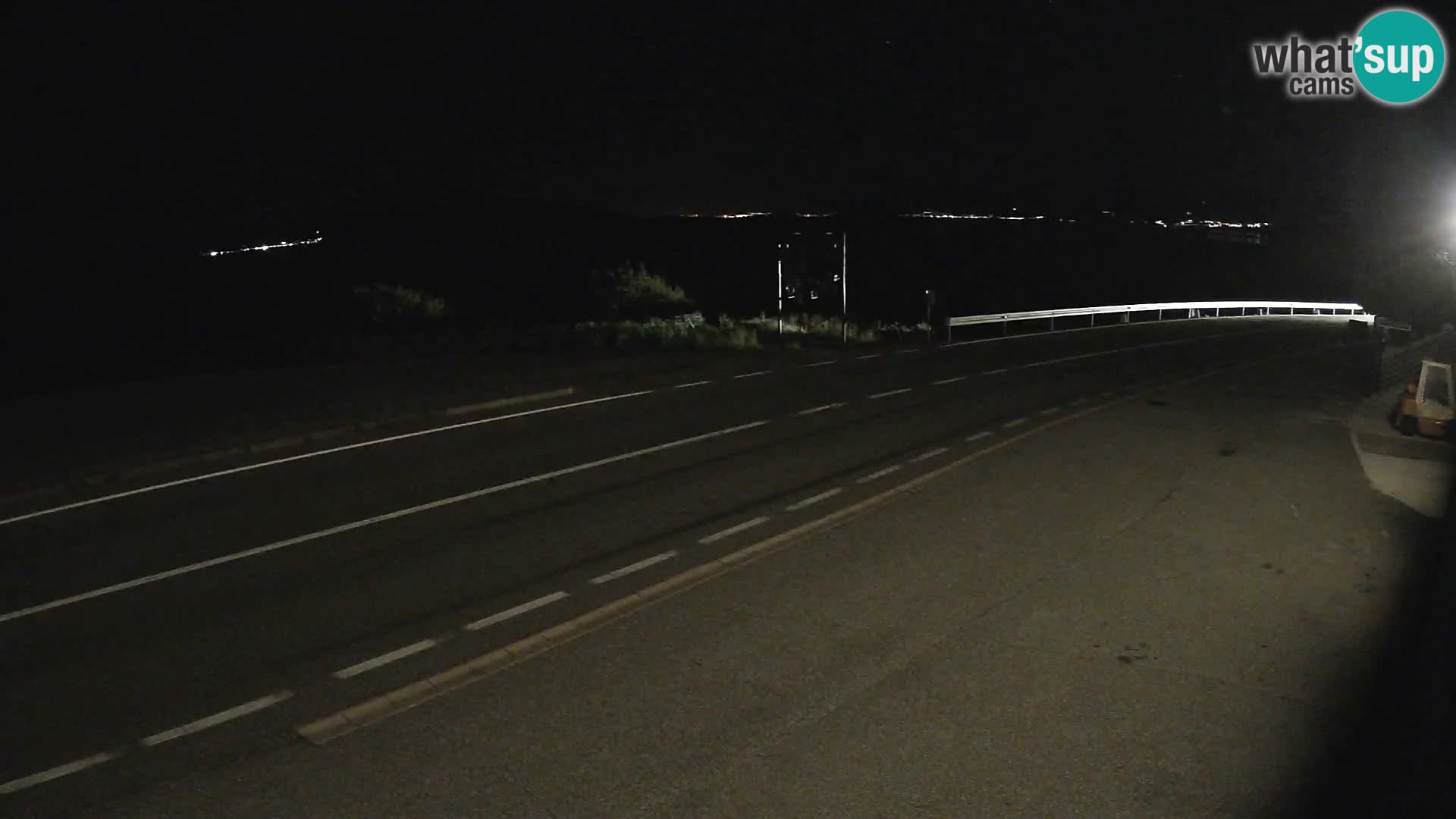 Webcam autopista adriática D8 cerca de SENJ – vista de la isla de KRK