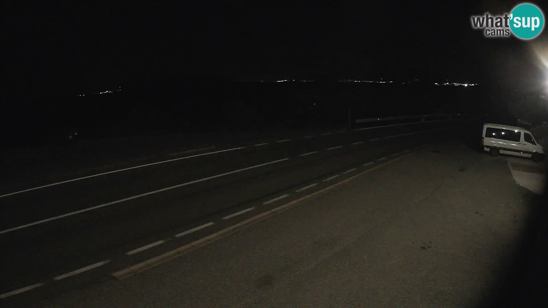 Webcam Adriatic highway D8 near SENJ – view to KRK island