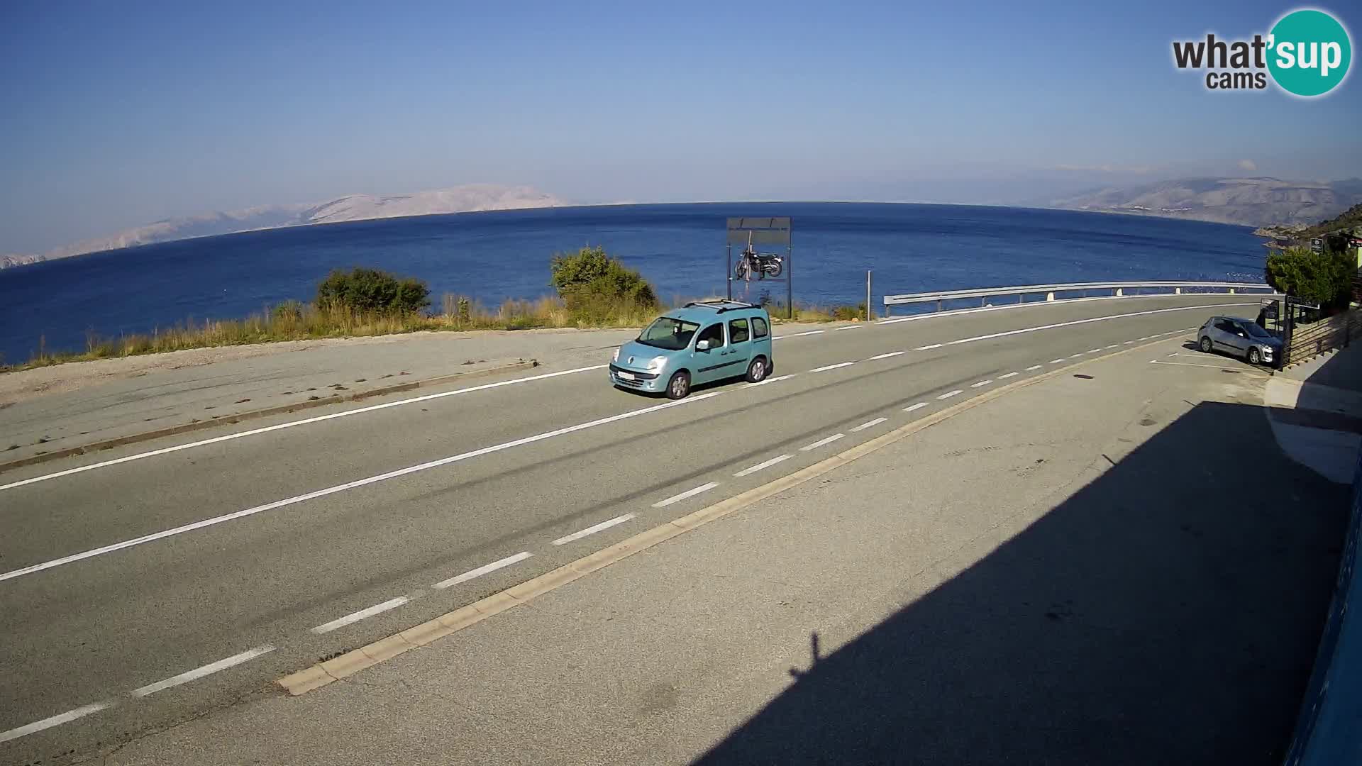 Webcam autopista adriática D8 cerca de SENJ – vista de la isla de KRK