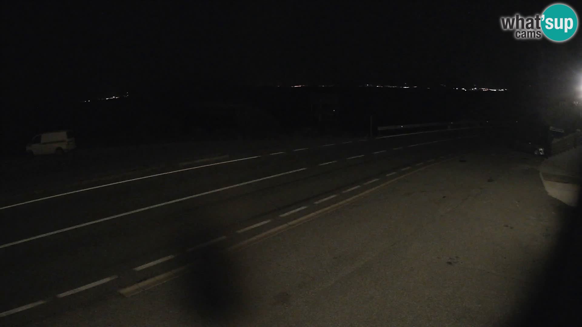 Webcam autopista adriática D8 cerca de SENJ – vista de la isla de KRK