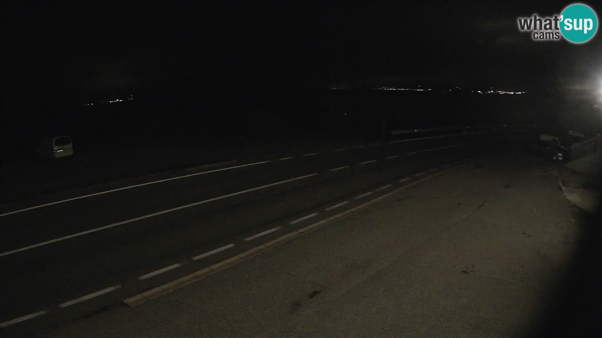 Webcam Adriatic highway D8 near SENJ – view to KRK island
