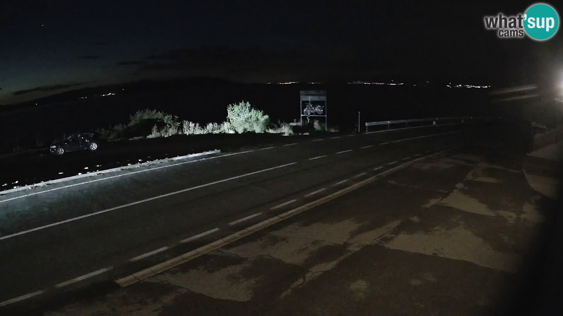 Webcam Adriatic highway D8 near SENJ – view to KRK island
