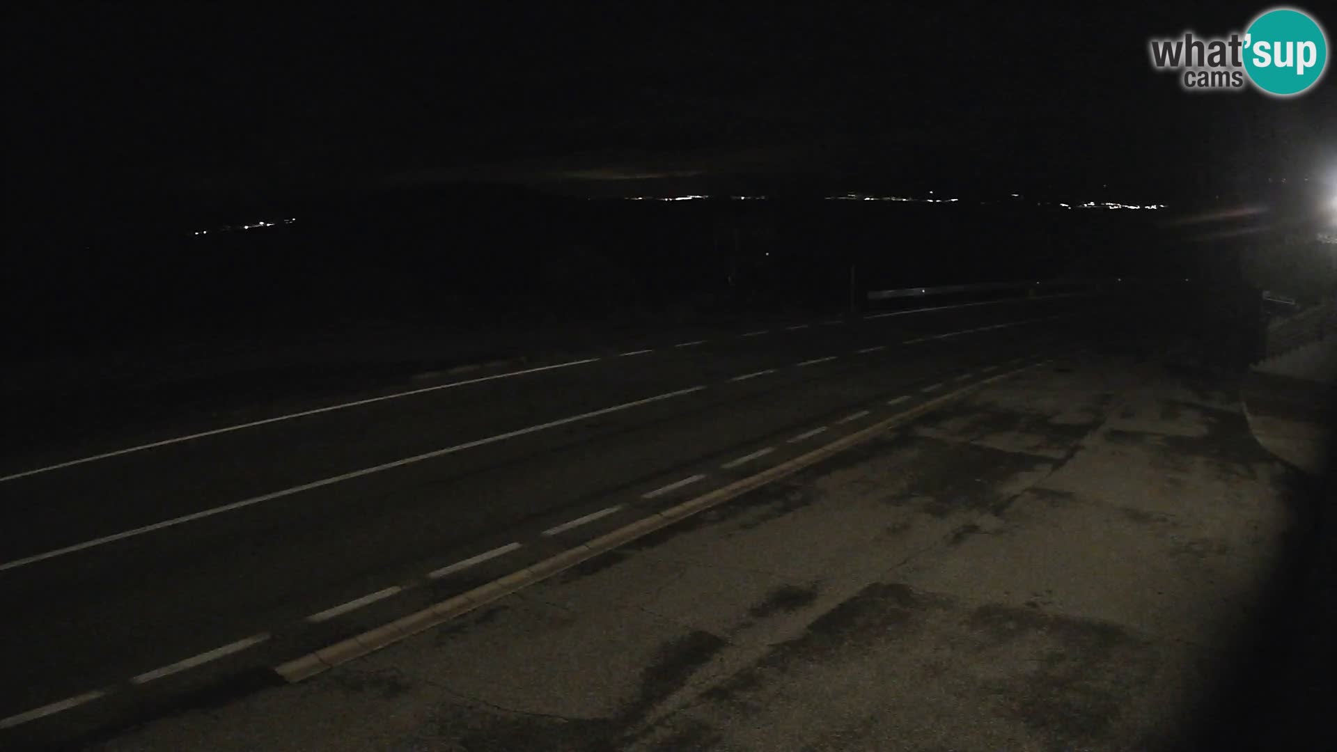 Webcam Adriatic highway D8 near SENJ – view to KRK island