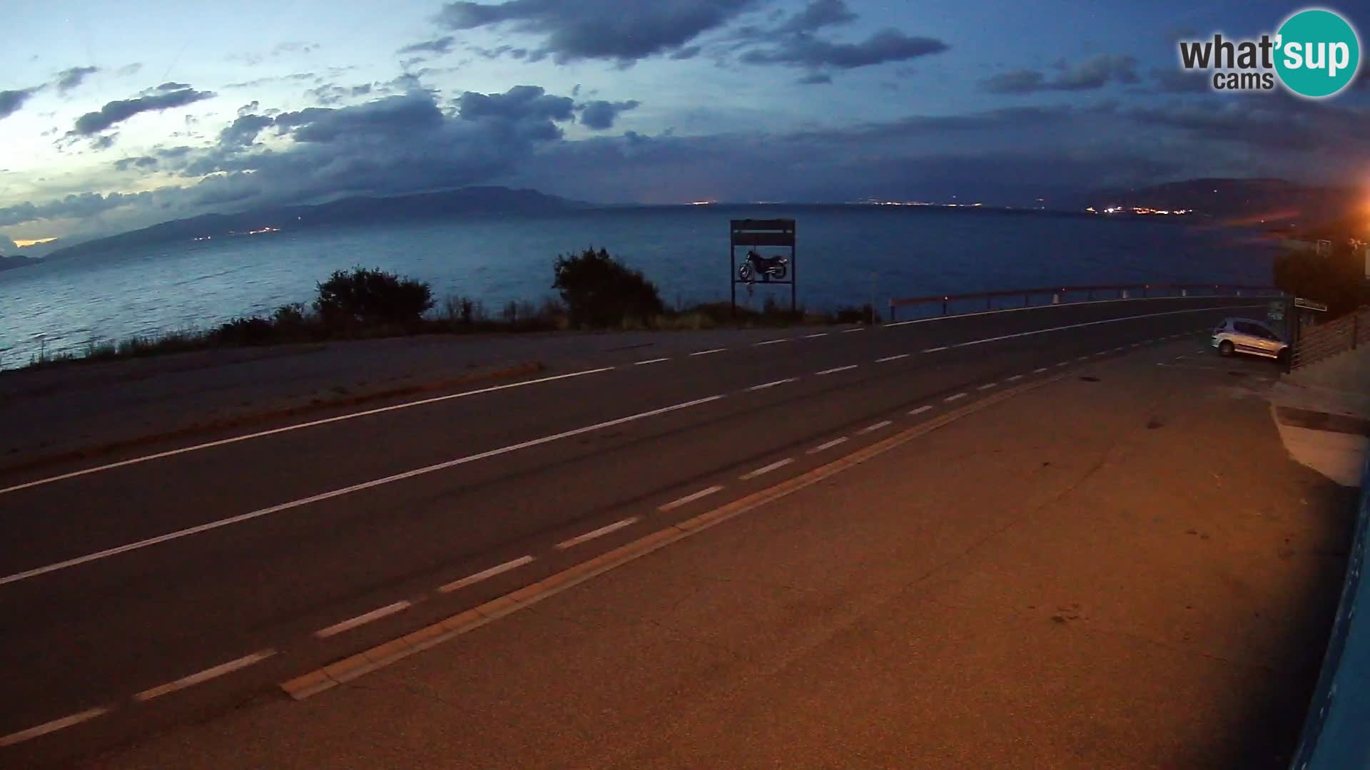 Webcam autoroute Adriatique D8 près de SENJ – vue sur l’île de KRK