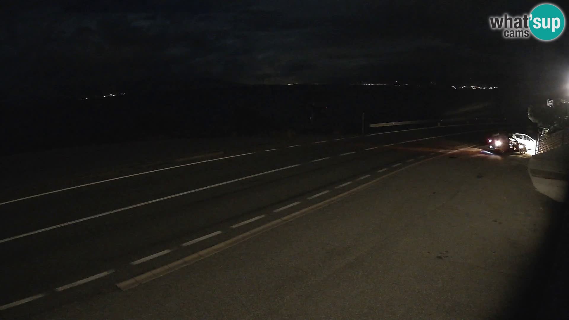 Webcam autoroute Adriatique D8 près de SENJ – vue sur l’île de KRK