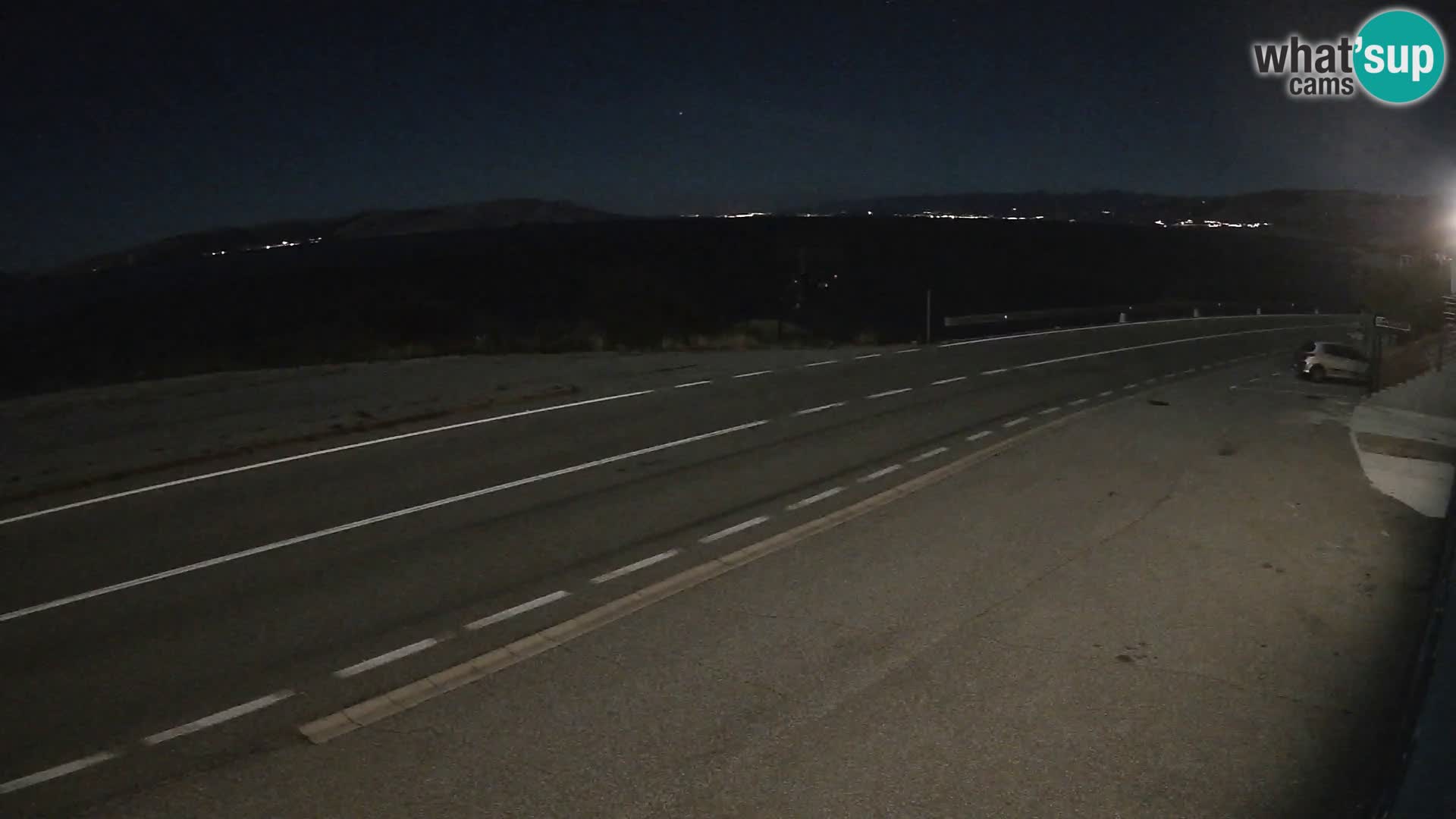 Webcam Adriatic highway D8 near SENJ – view to KRK island